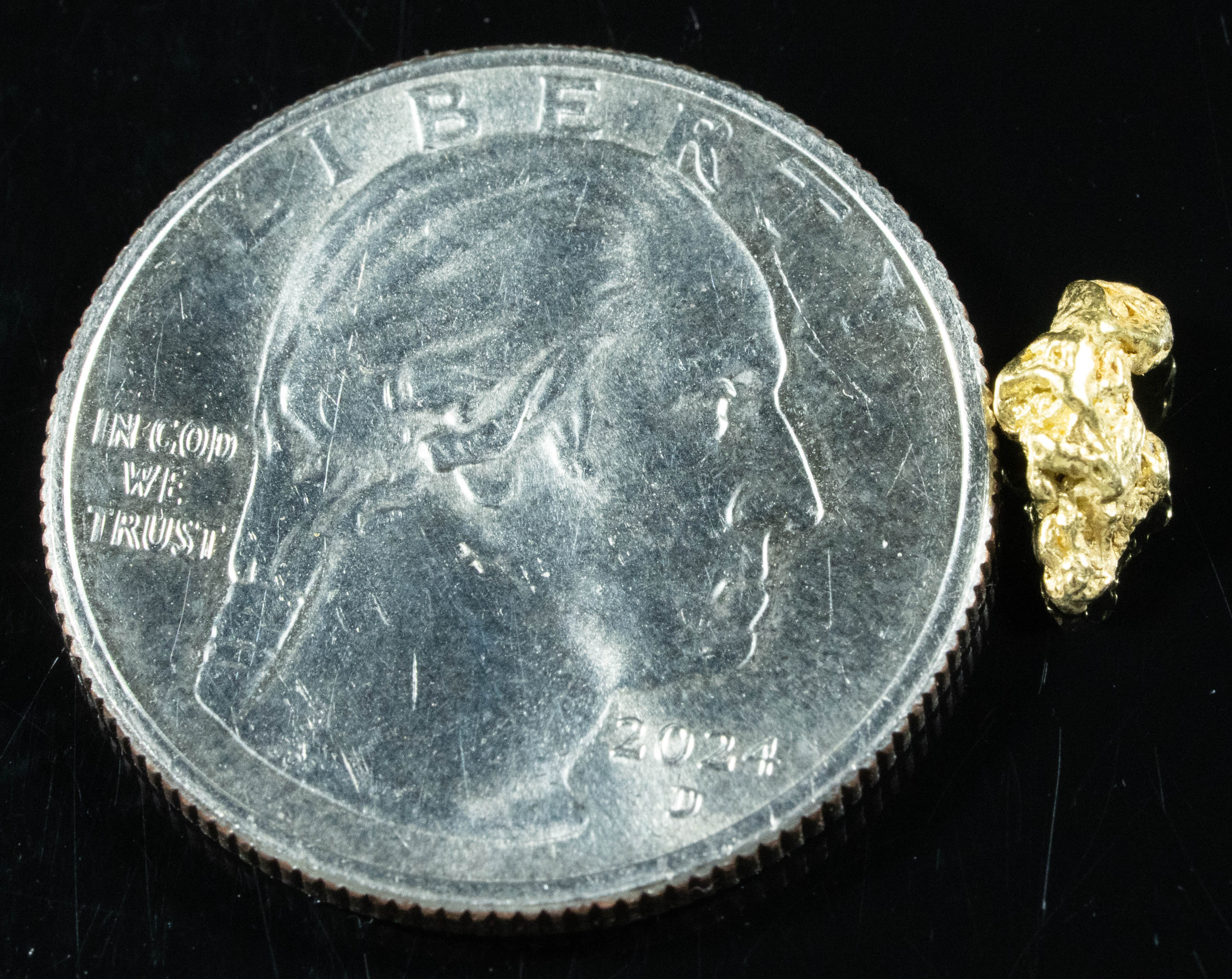 #56 Alaskan BC Natural Gold Nugget .48 Grams Genuine