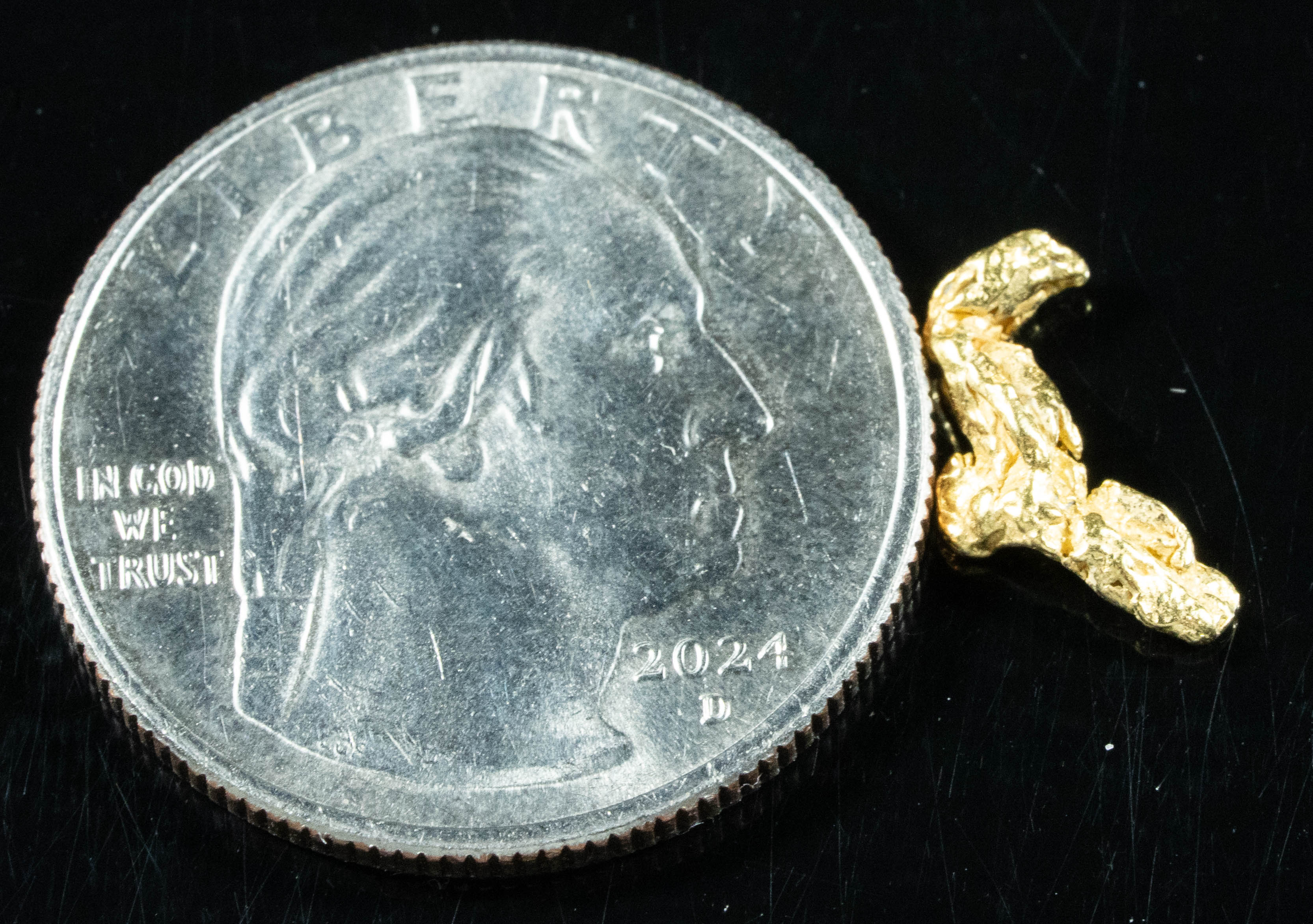 #58 Alaskan BC Natural Gold Nugget .64 Grams Genuine