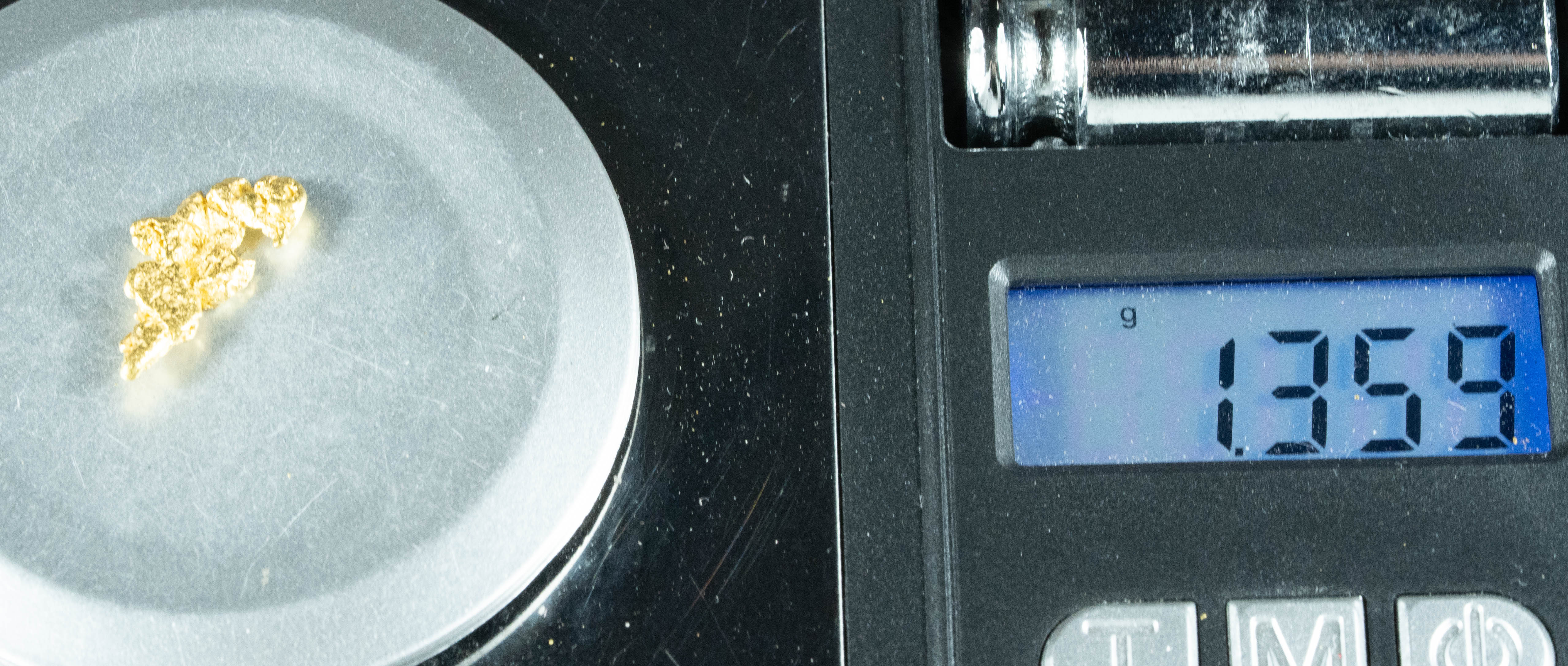 #75 Alaskan BC Natural Gold Nugget 1.35 Grams Genuine