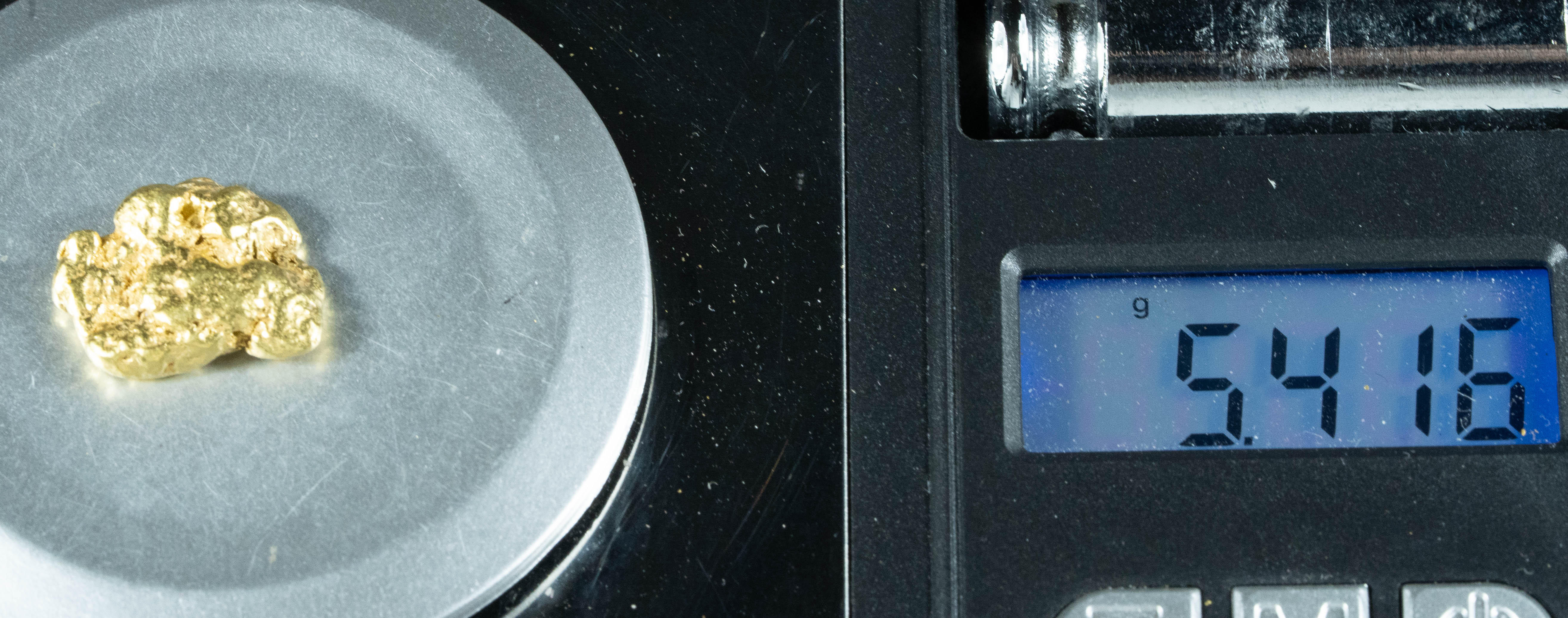 #508 Alaskan BC Natural Gold Nugget 5.41 Grams Genuine