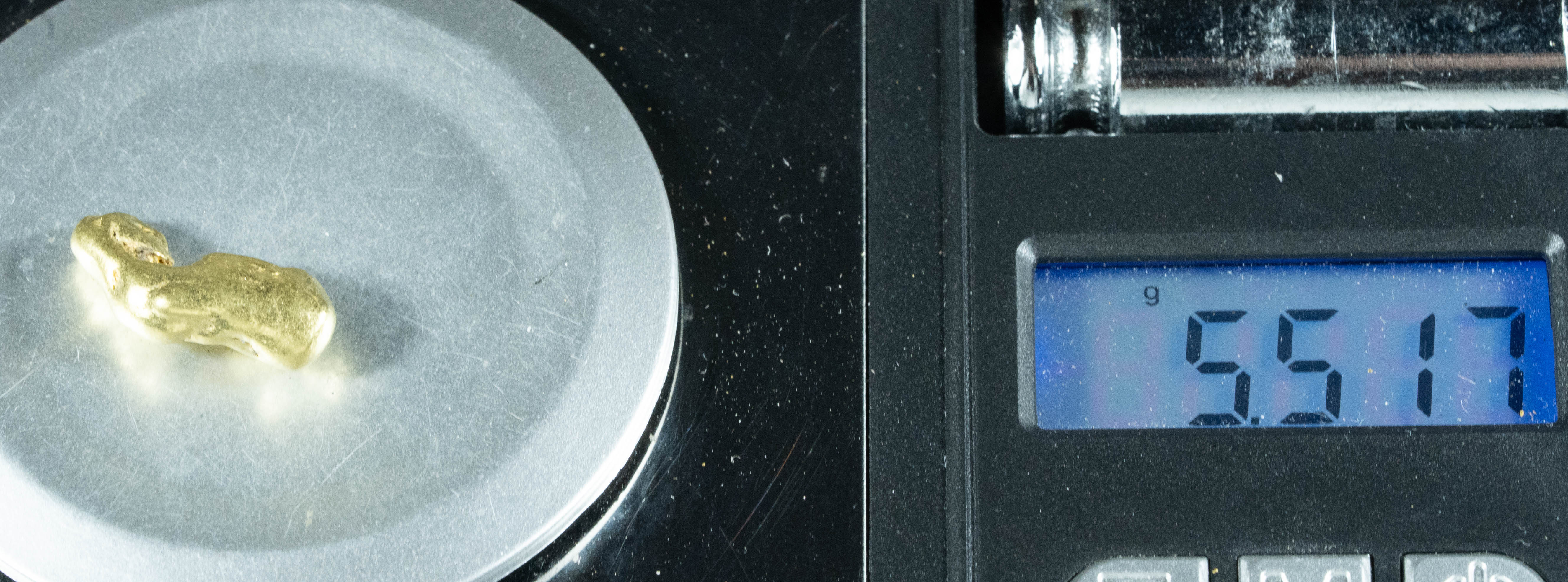 #512 Alaskan BC Natural Gold Nugget 5.51 Grams Genuine