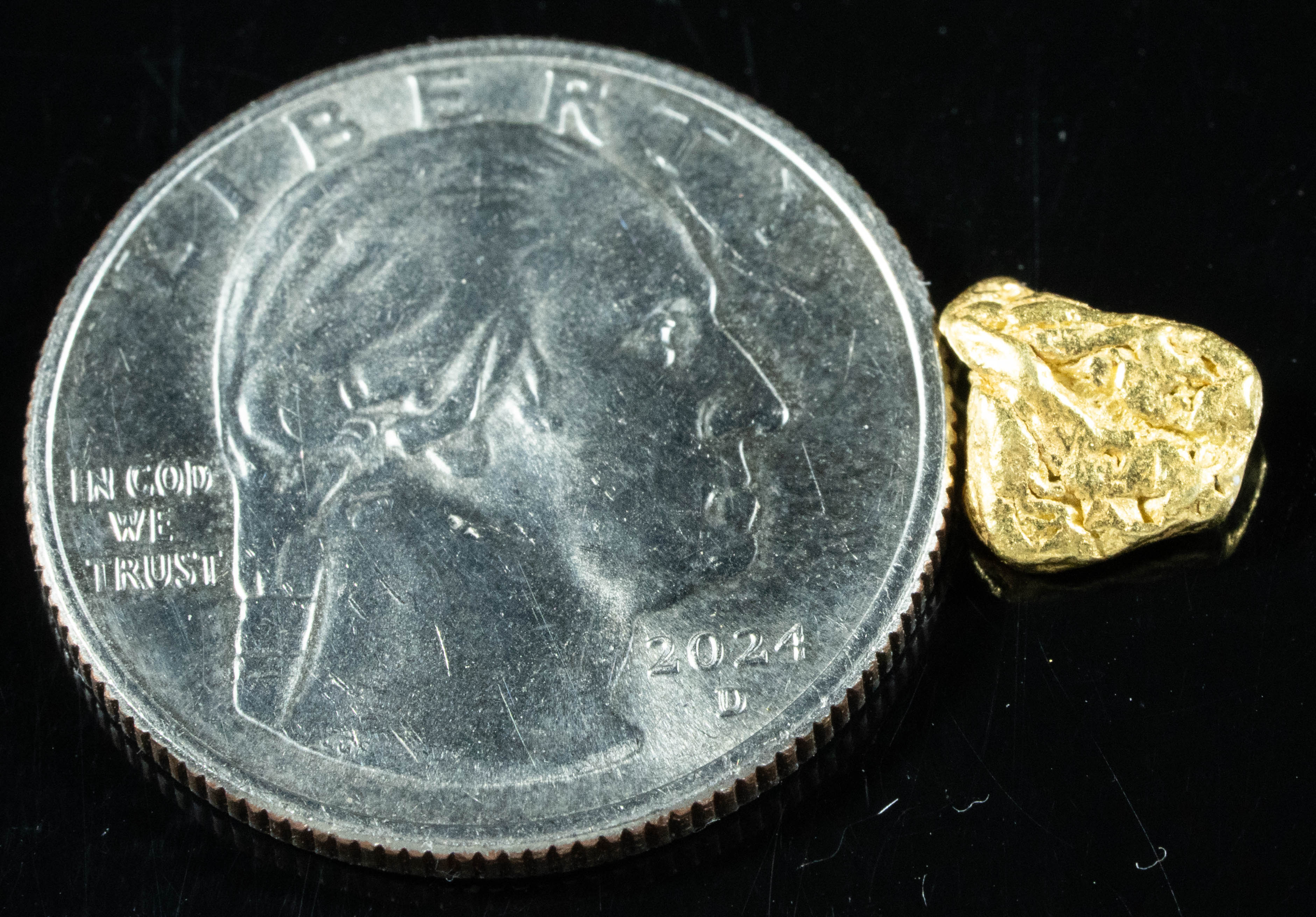 #124 Alaskan BC Natural Gold Nugget 1.08 Grams Genuine