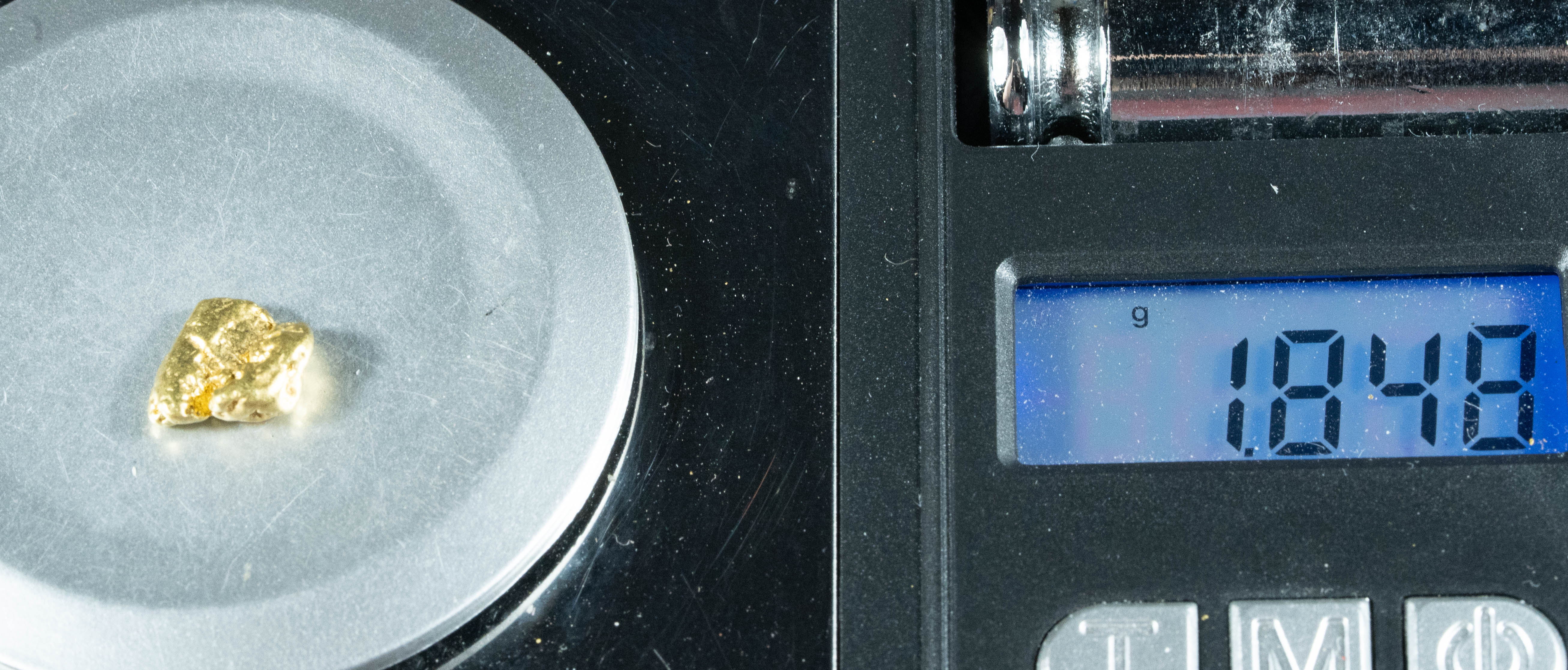 #156 Alaskan BC Natural Gold Nugget 1.84 Grams Genuine