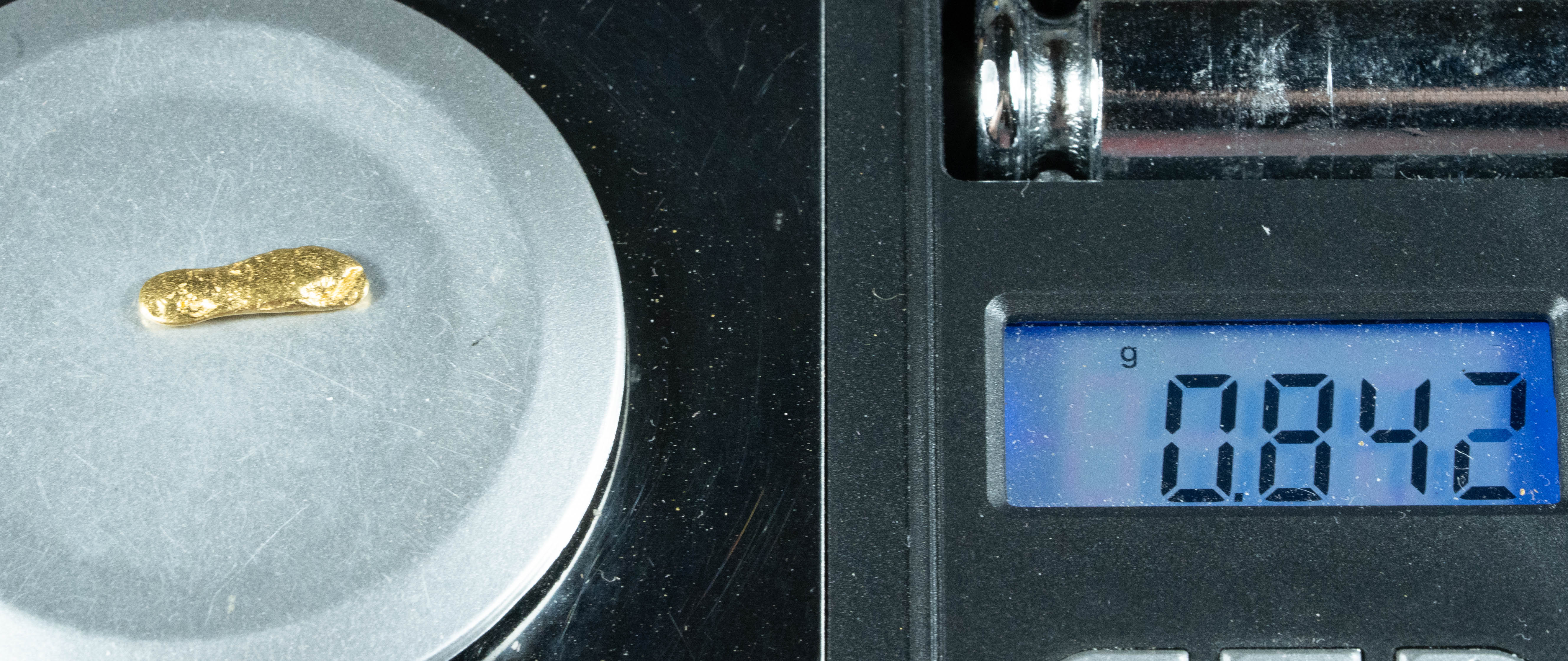 #163 Alaskan BC Natural Gold Nugget .84 Grams Genuine