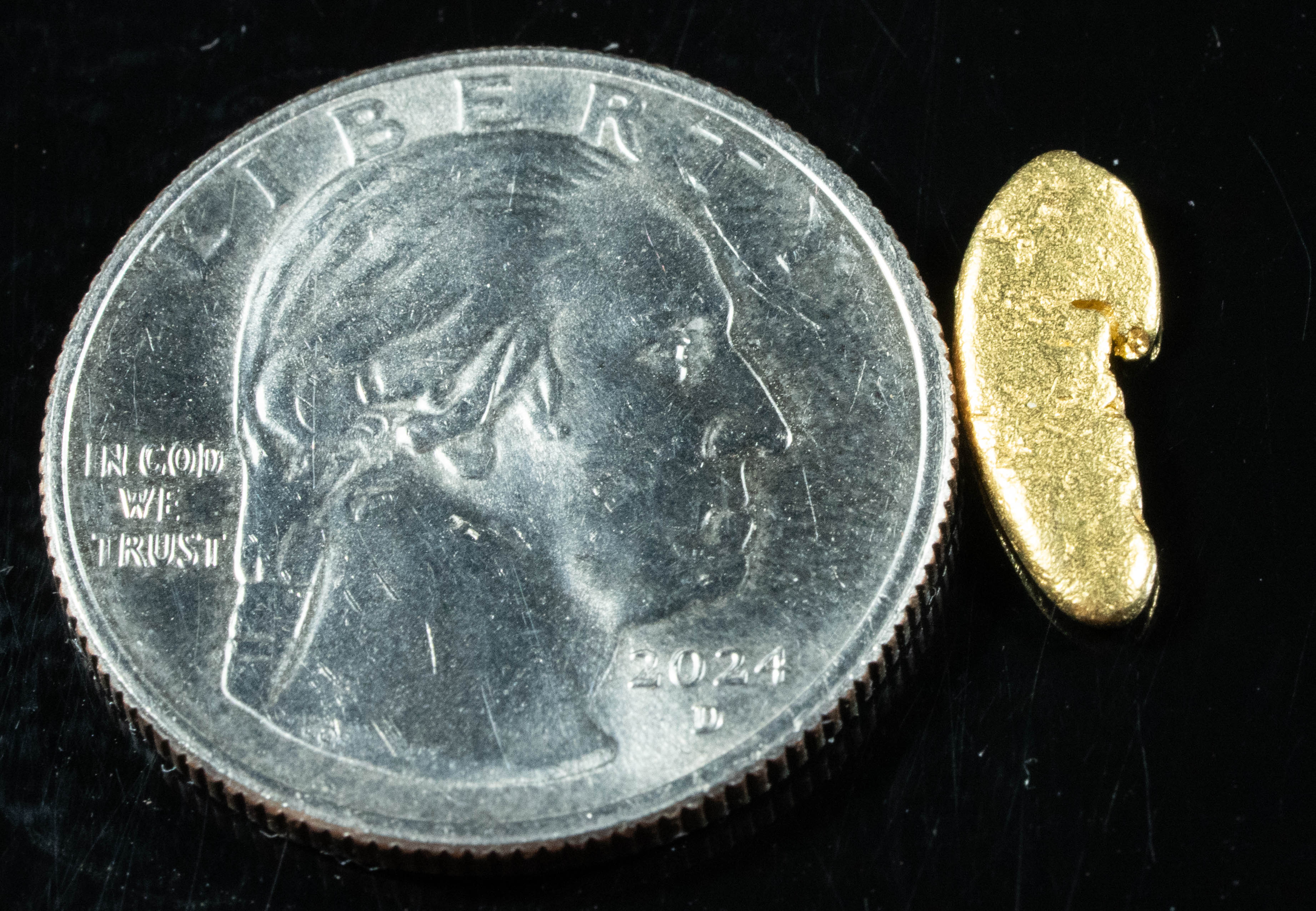 #166 Alaskan BC Natural Gold Nugget 1.02 Grams Genuine