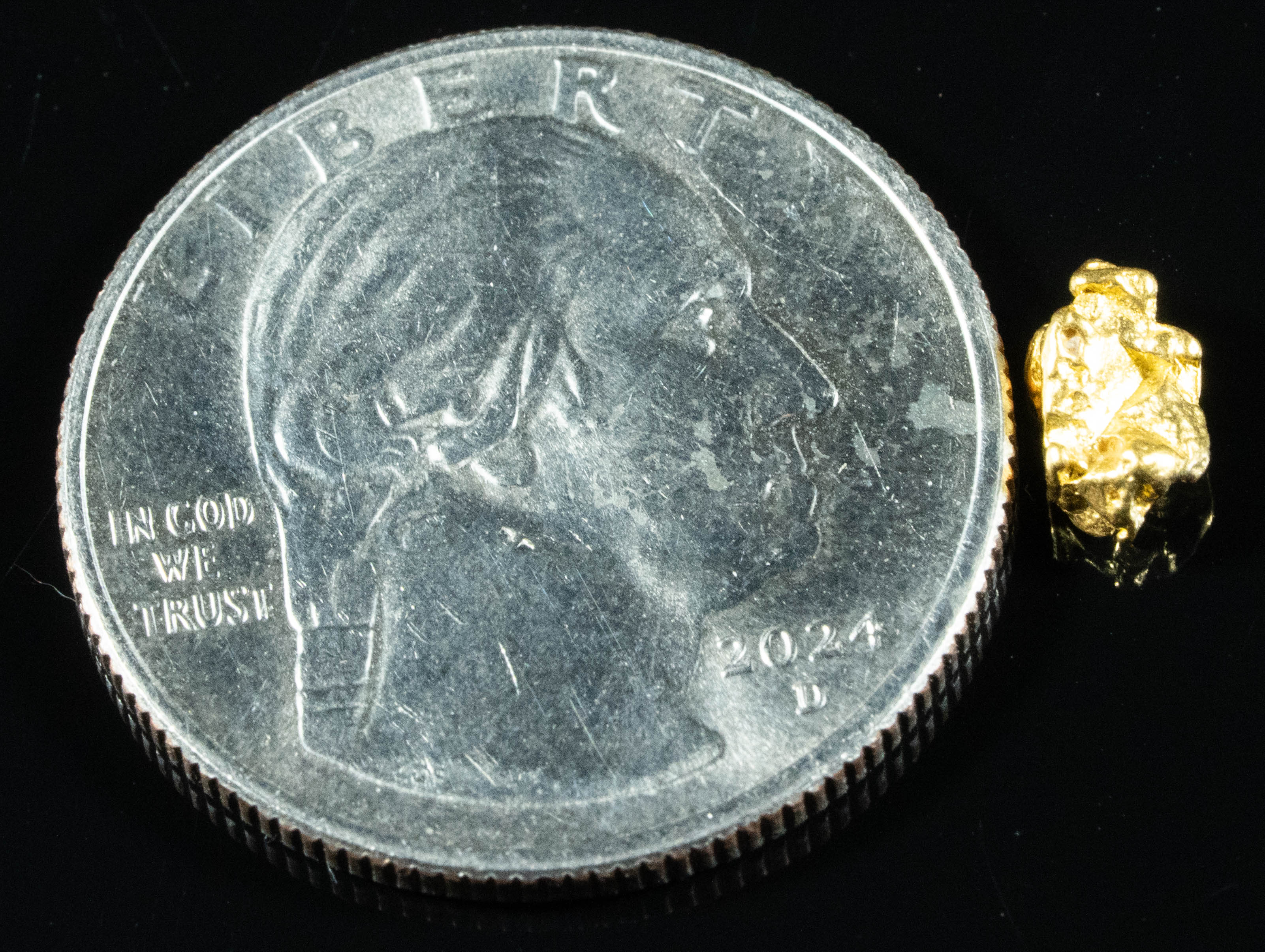 #722 Natural Gold Nugget Australian .68 Grams Genuine