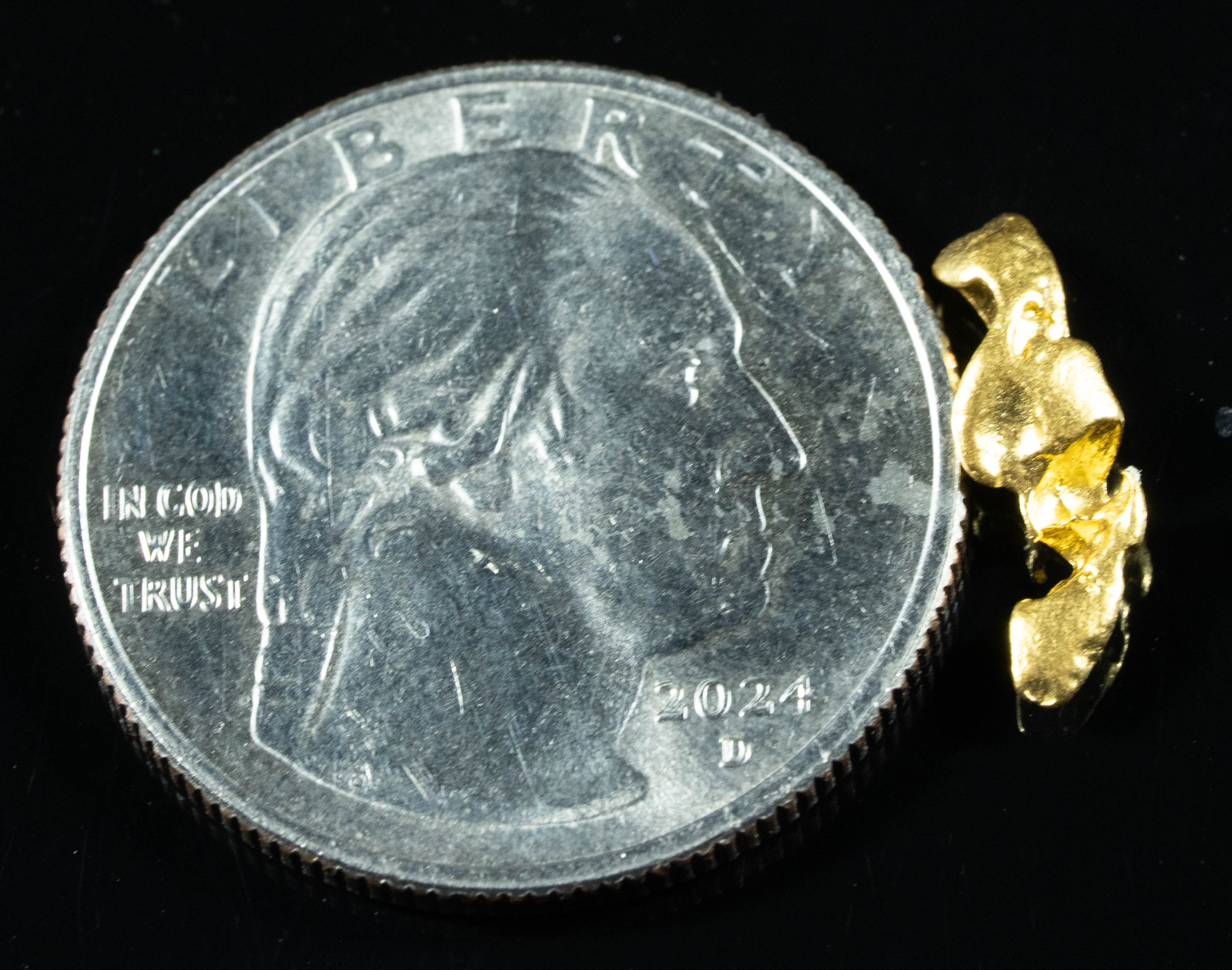 #744 Natural Gold Nugget Australian .85 Grams Genuine