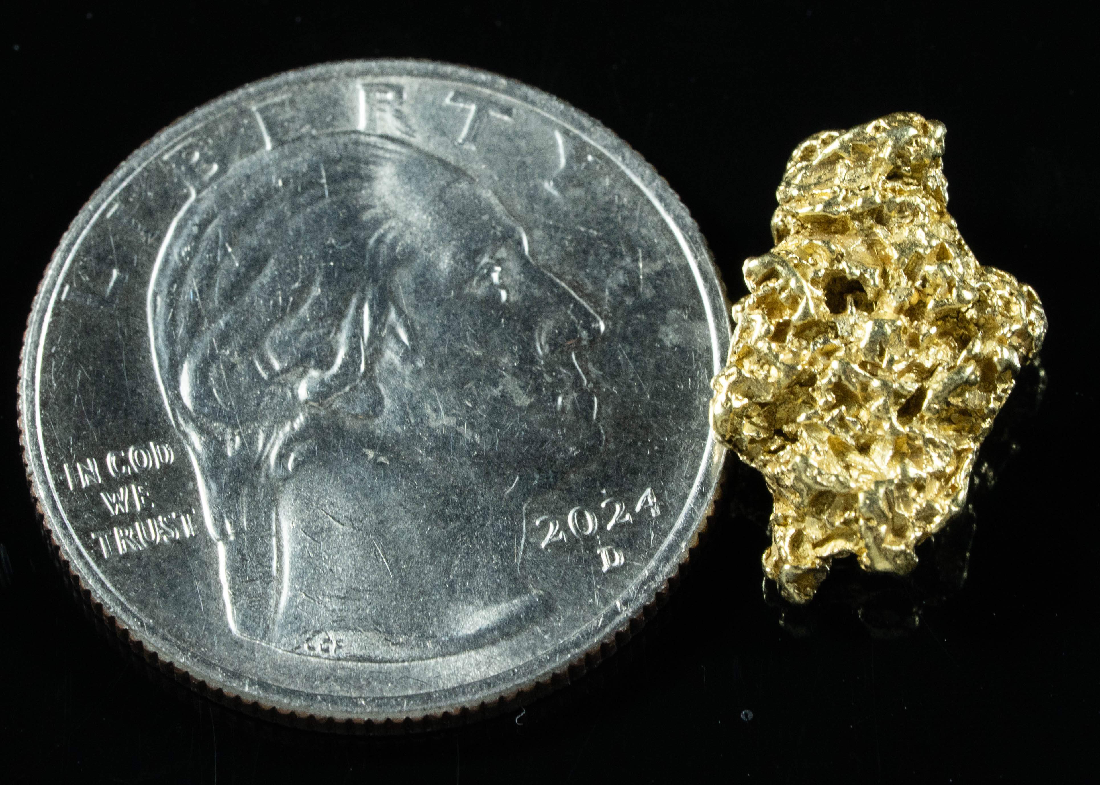 #185 BC Natural Gold Nugget 3.61 Grams Genuine