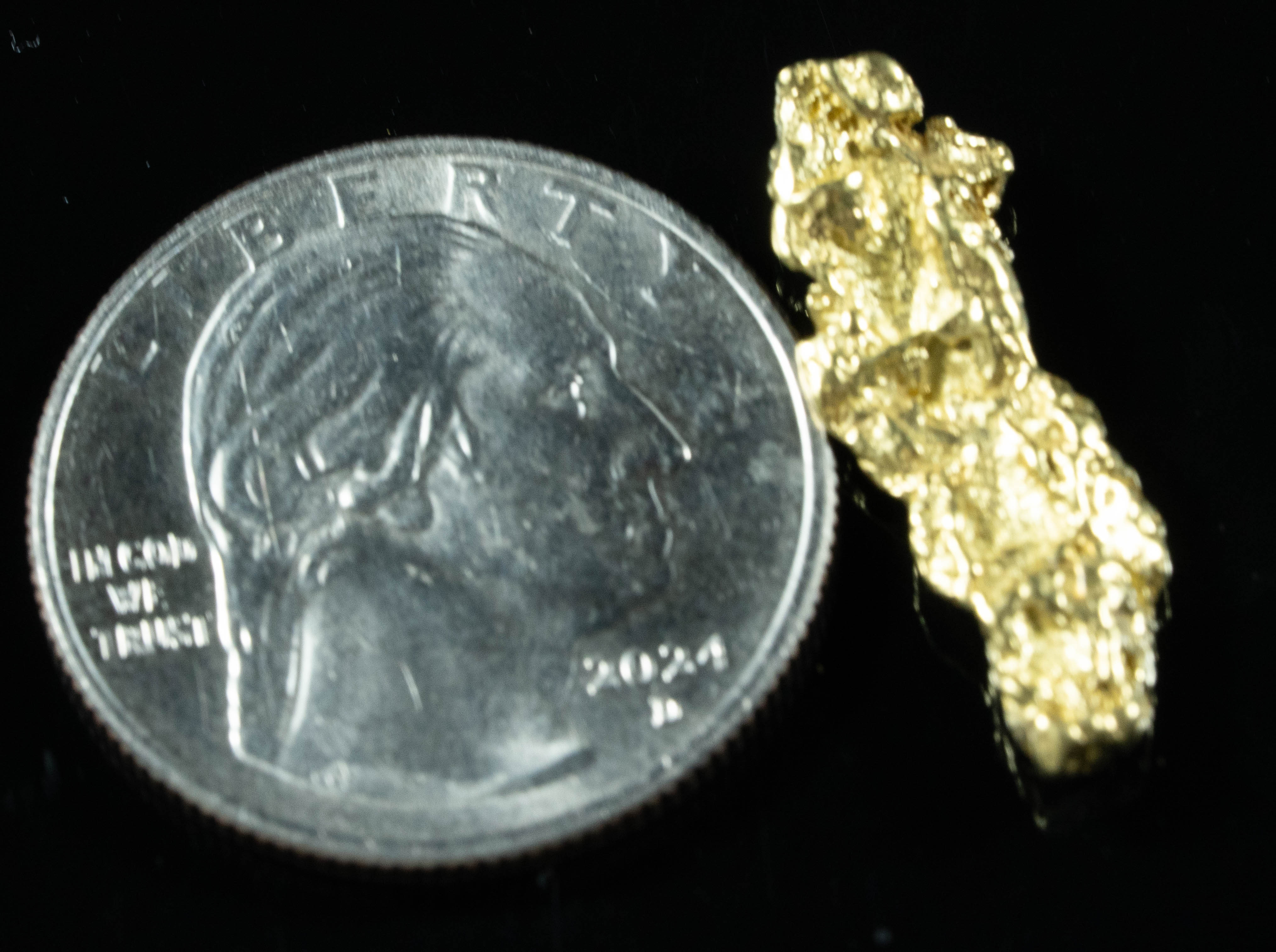 #187 BC Natural Gold Nugget 3.25 Grams Genuine