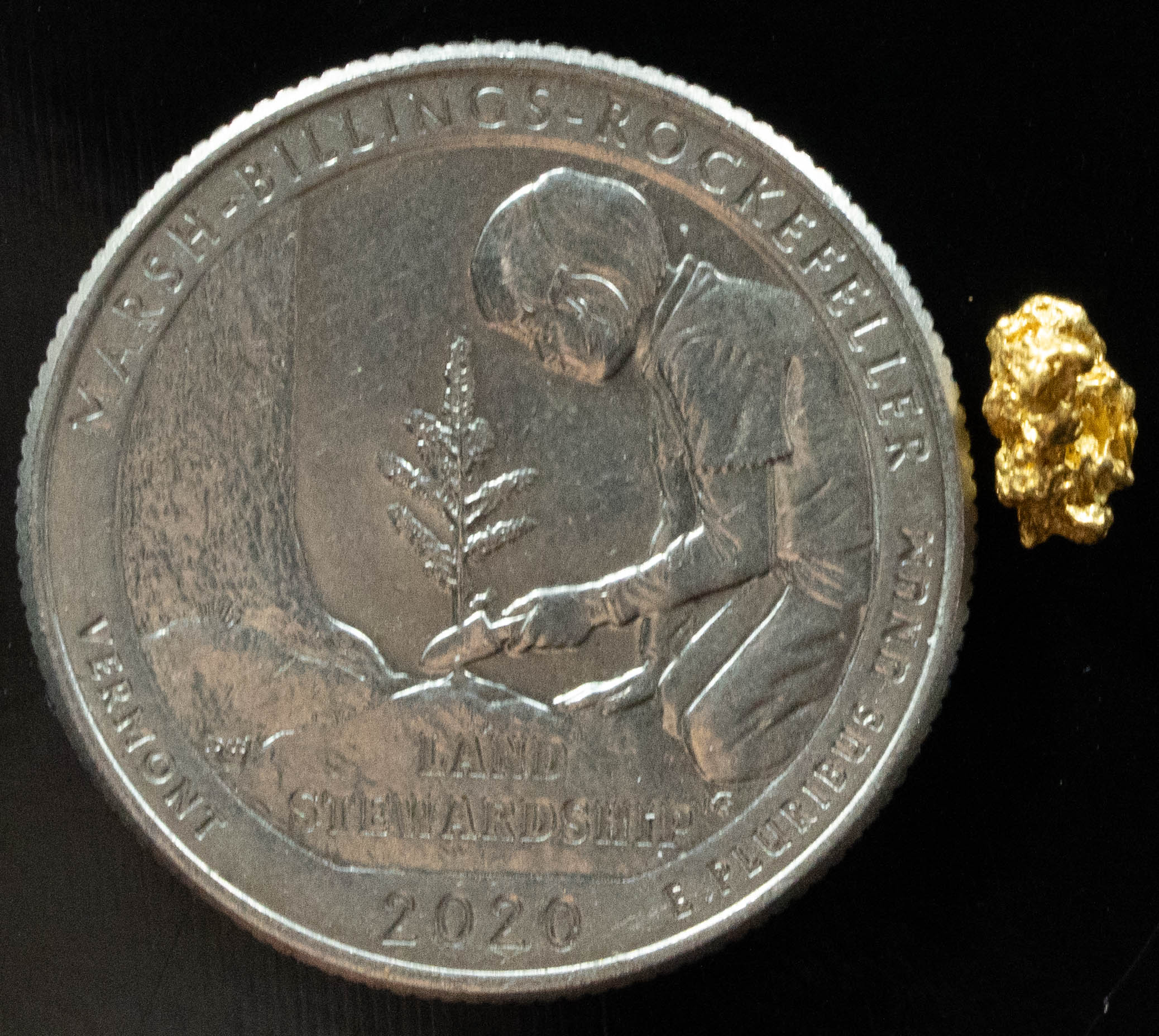 #808 Natural Gold Nugget Australian .451 Grams Genuine