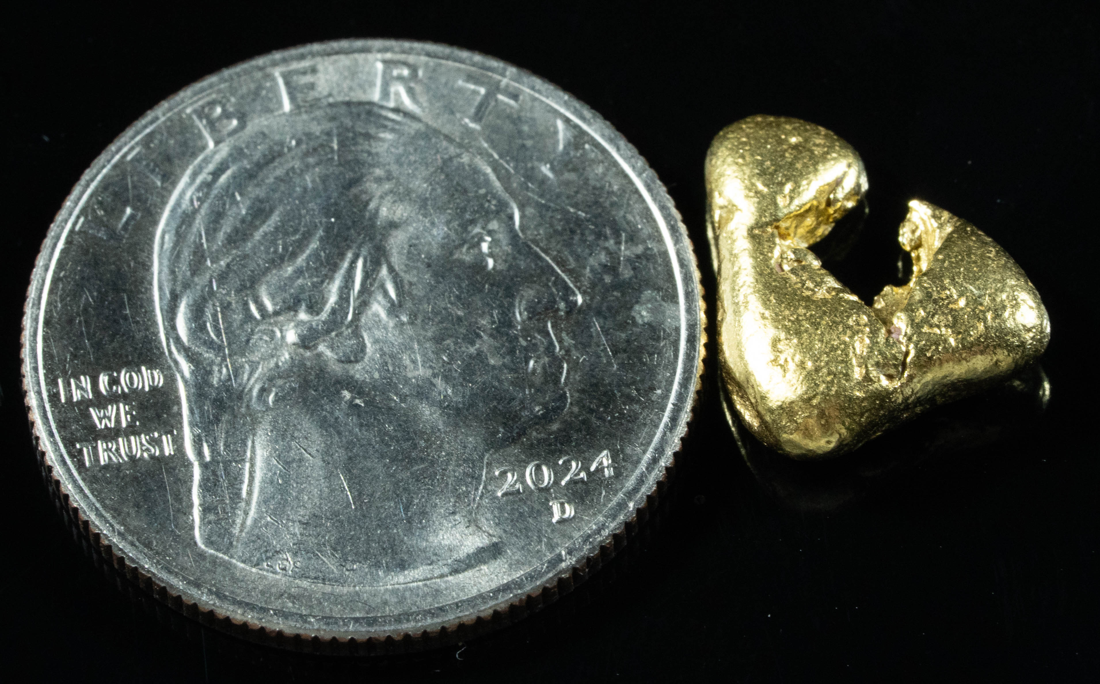 #193 BC Natural Gold Nugget 3.49 Grams Genuine