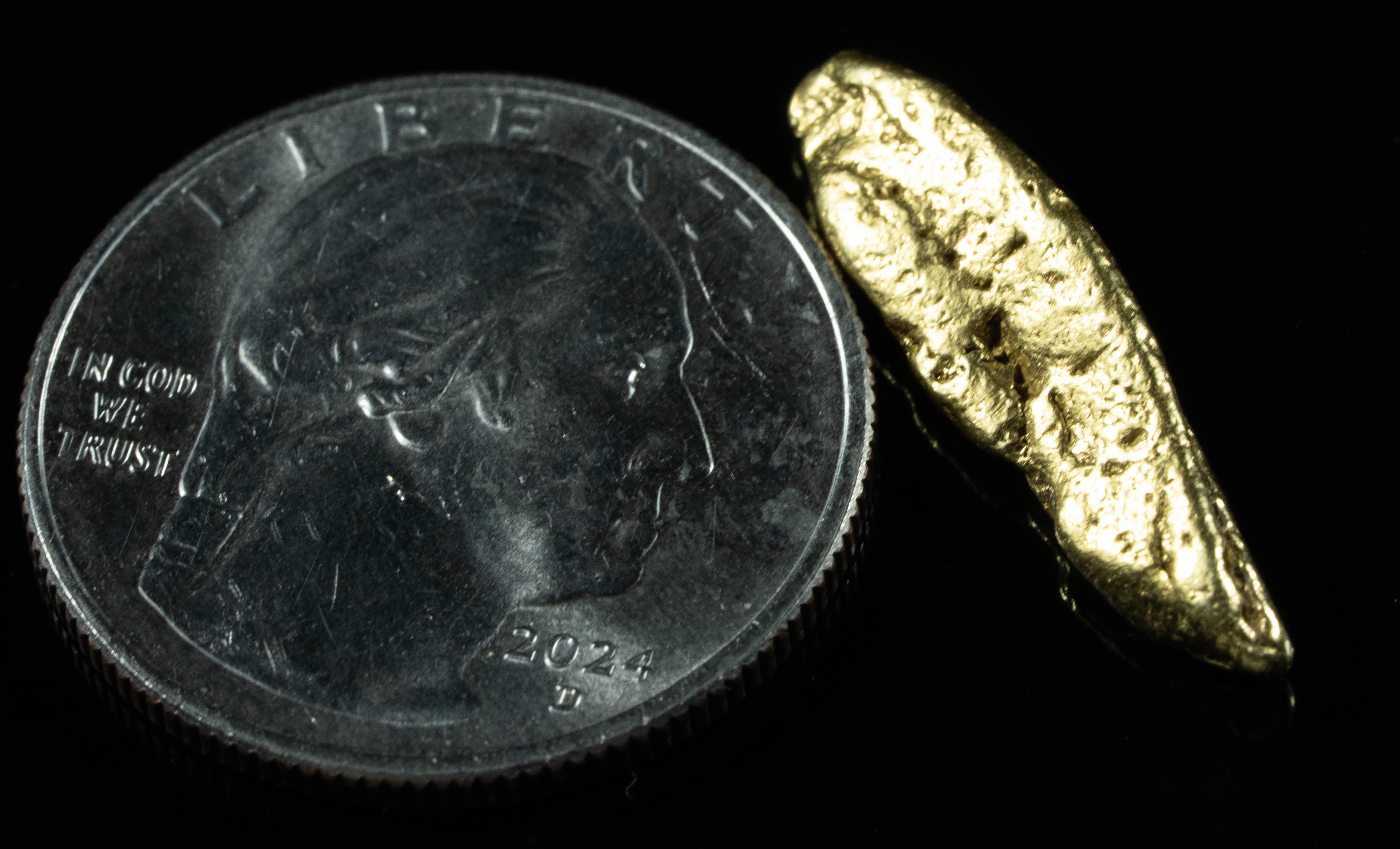 #201 BC Natural Gold Nugget 3.33 Grams Genuine