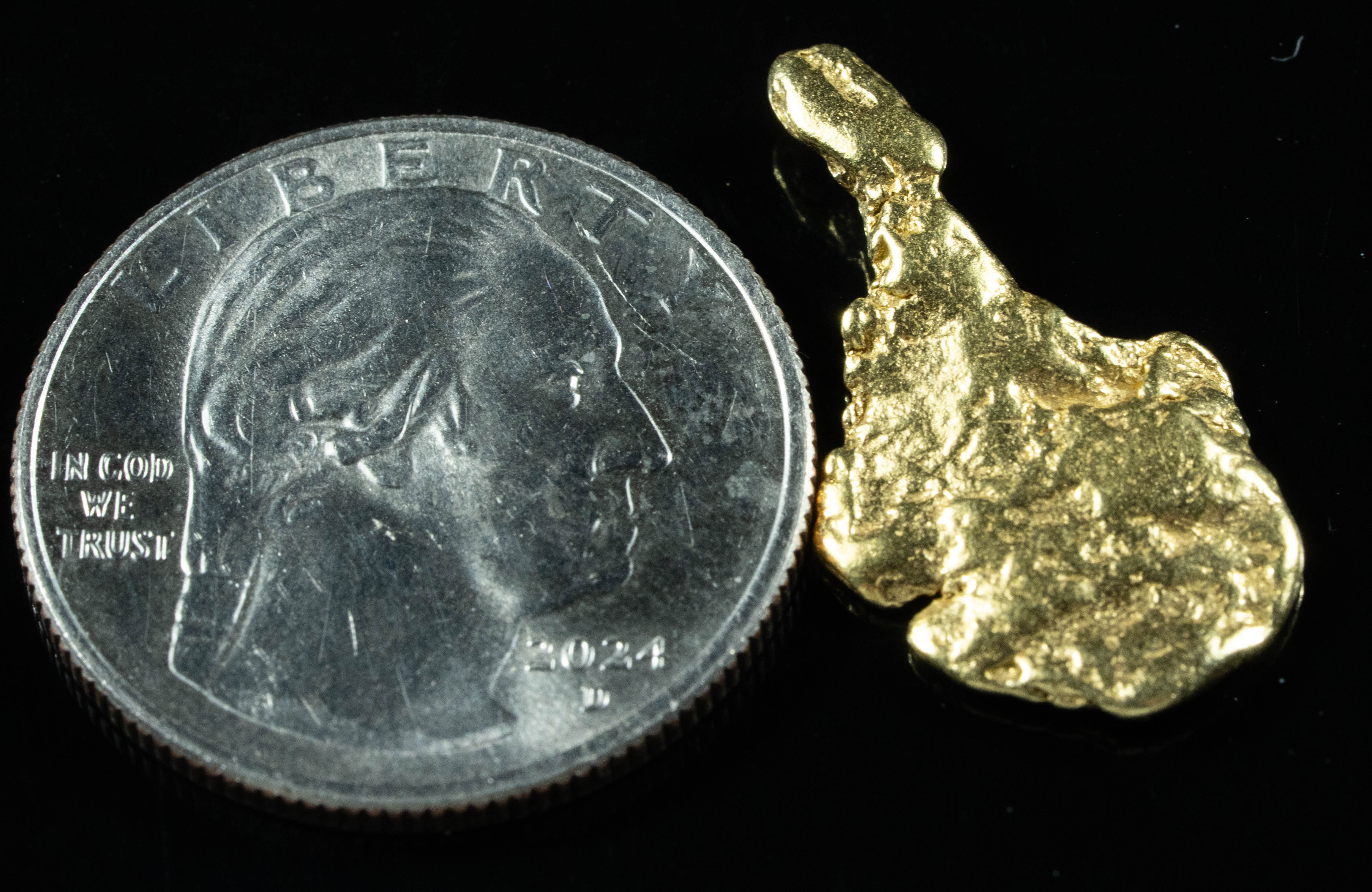 #202 BC Natural Gold Nugget 3.41 Grams Genuine