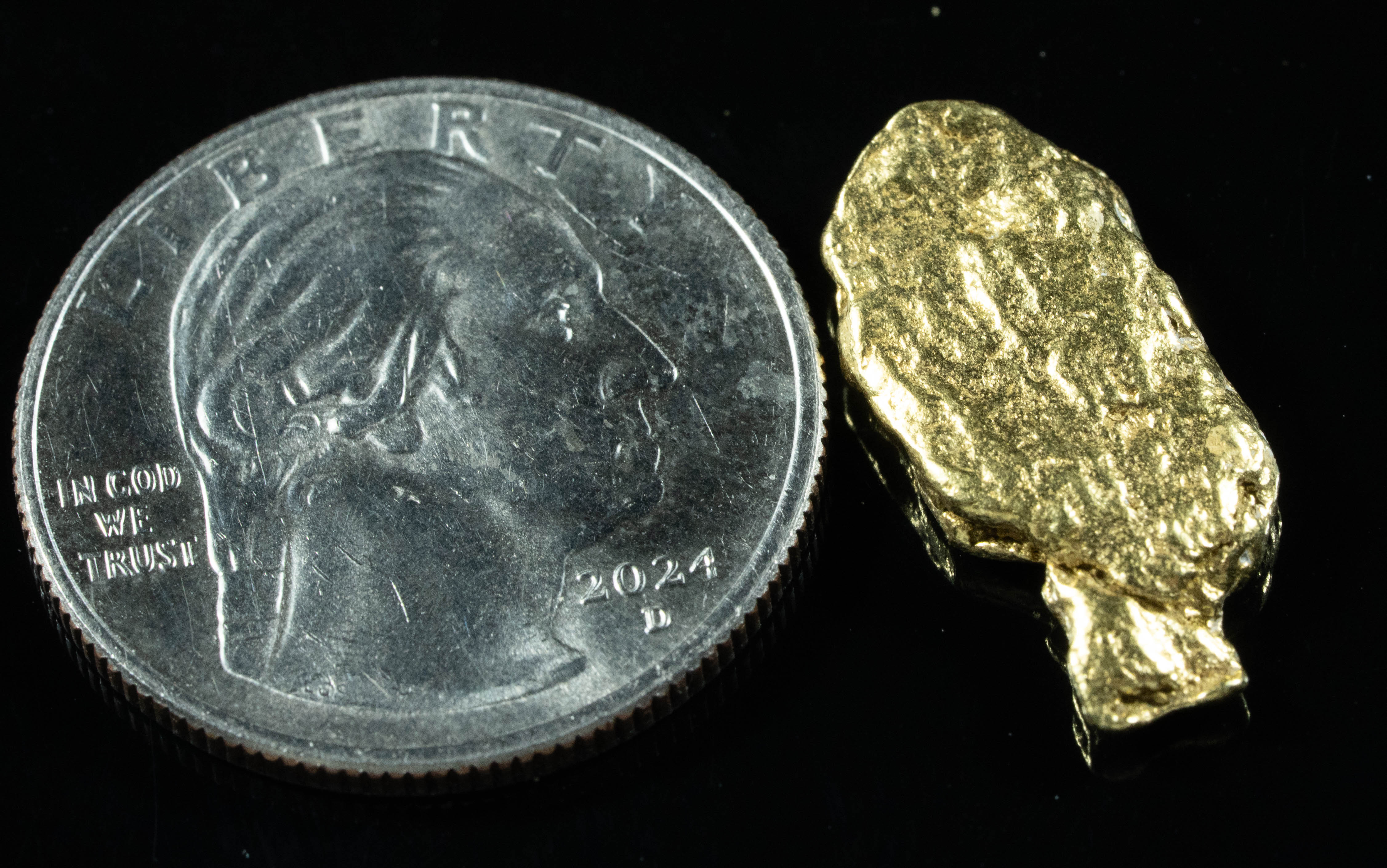 #203 BC Natural Gold Nugget 4.10 Grams Genuine