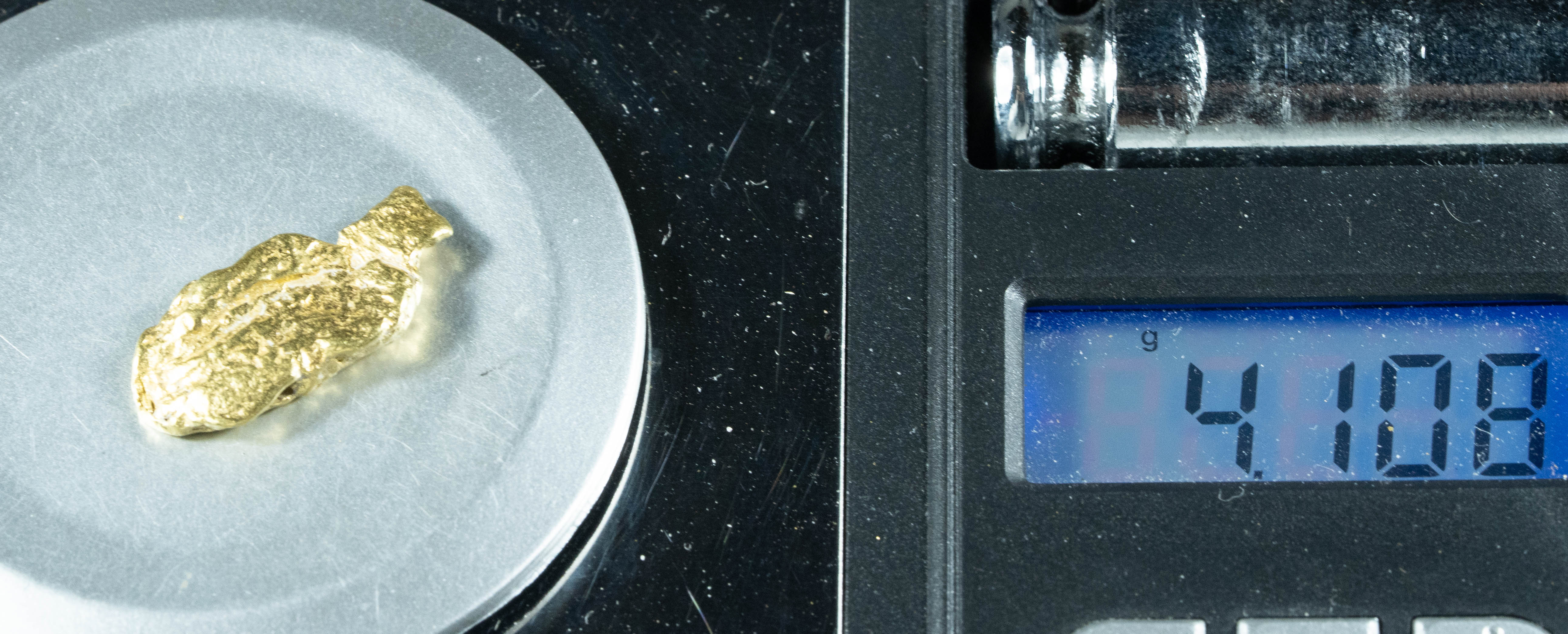 #203 BC Natural Gold Nugget 4.10 Grams Genuine