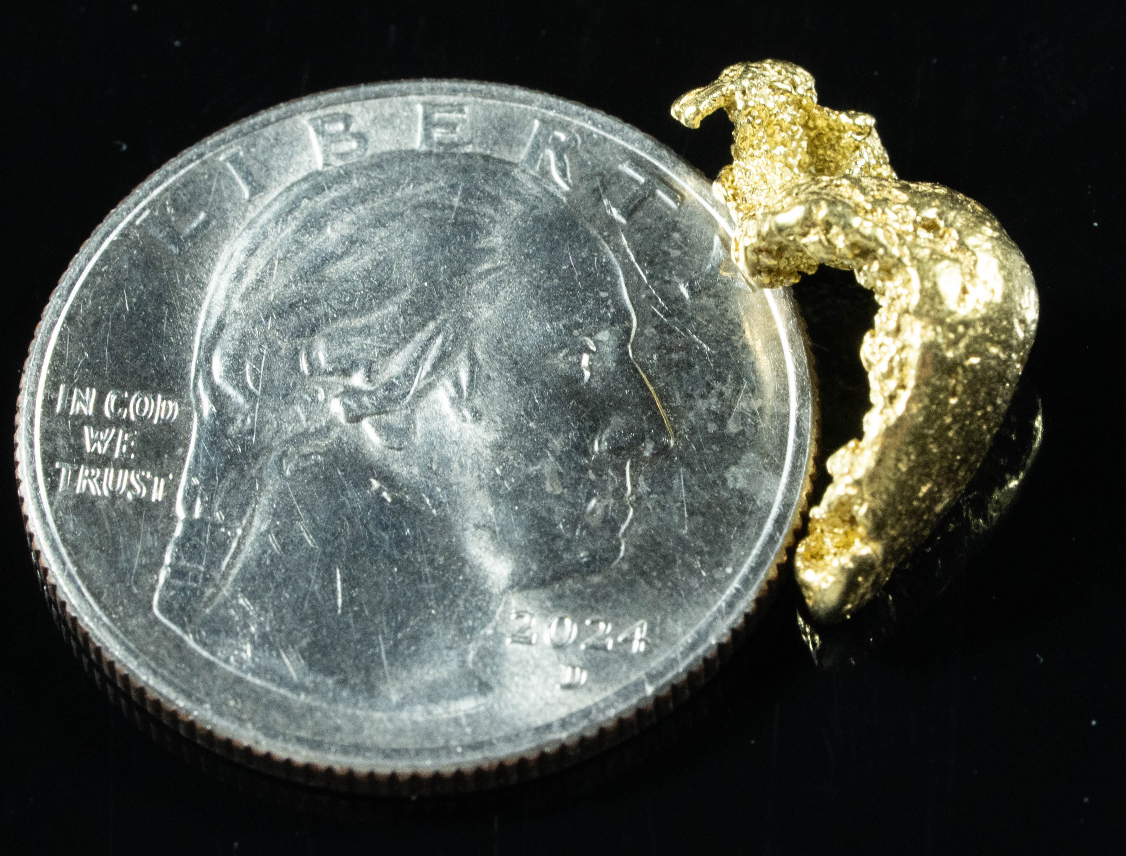 #205 BC Natural Gold Nugget 3.15 Grams Genuine