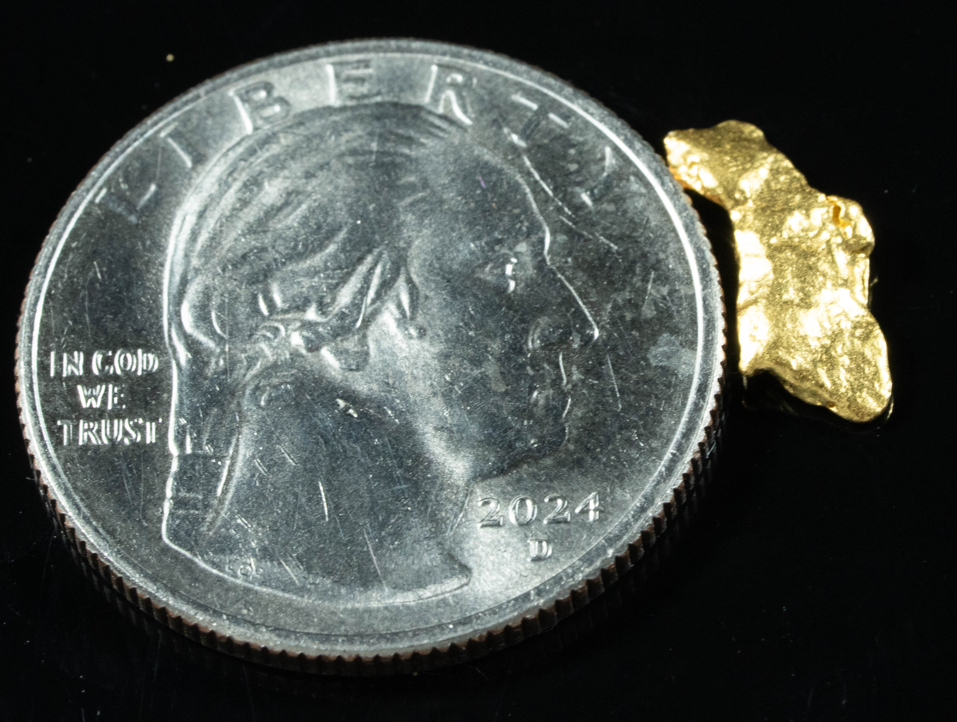 #721 Natural Gold Nugget Australian .77 Grams Genuine