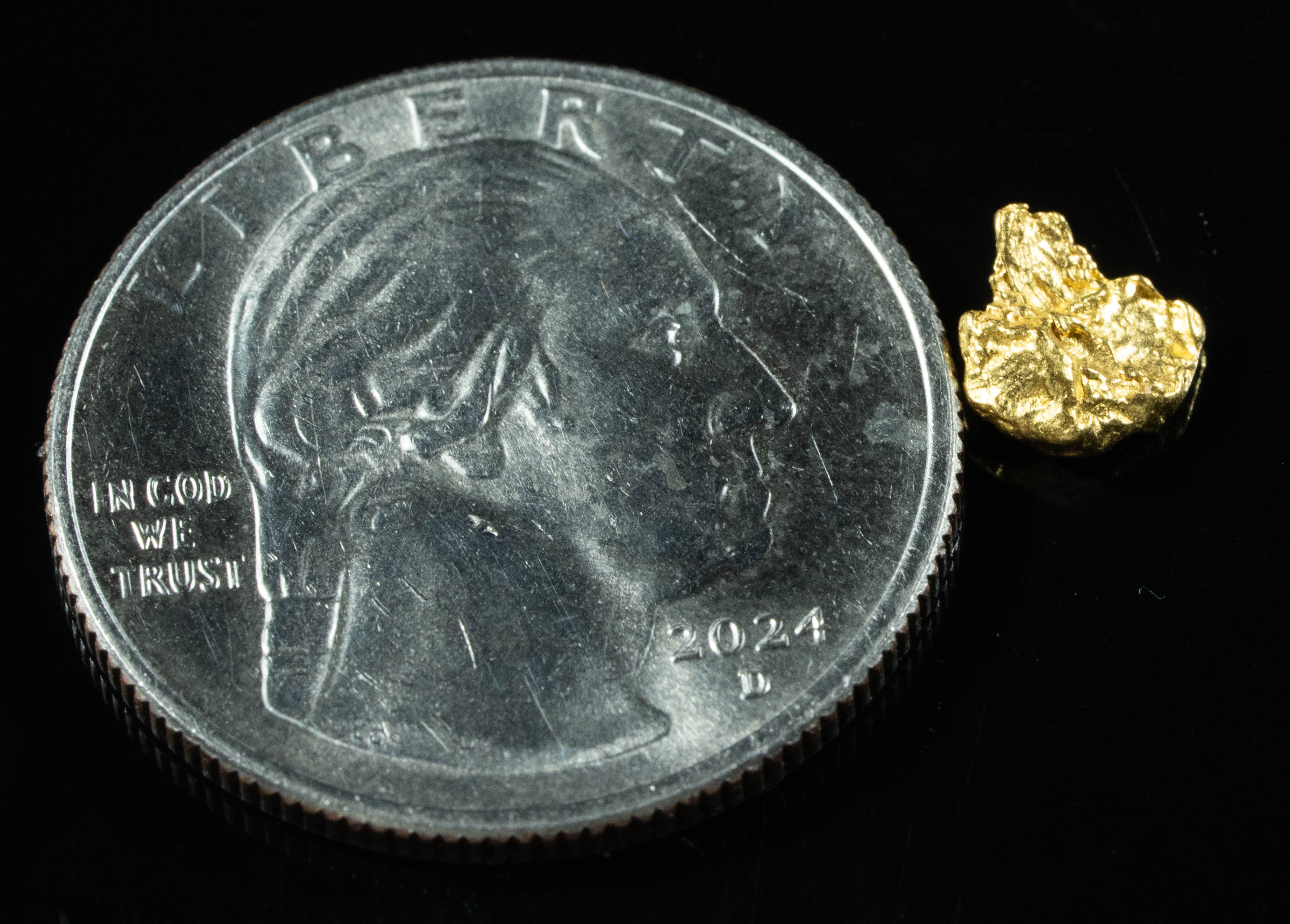 #726 Natural Gold Nugget Australian .68 Grams Genuine