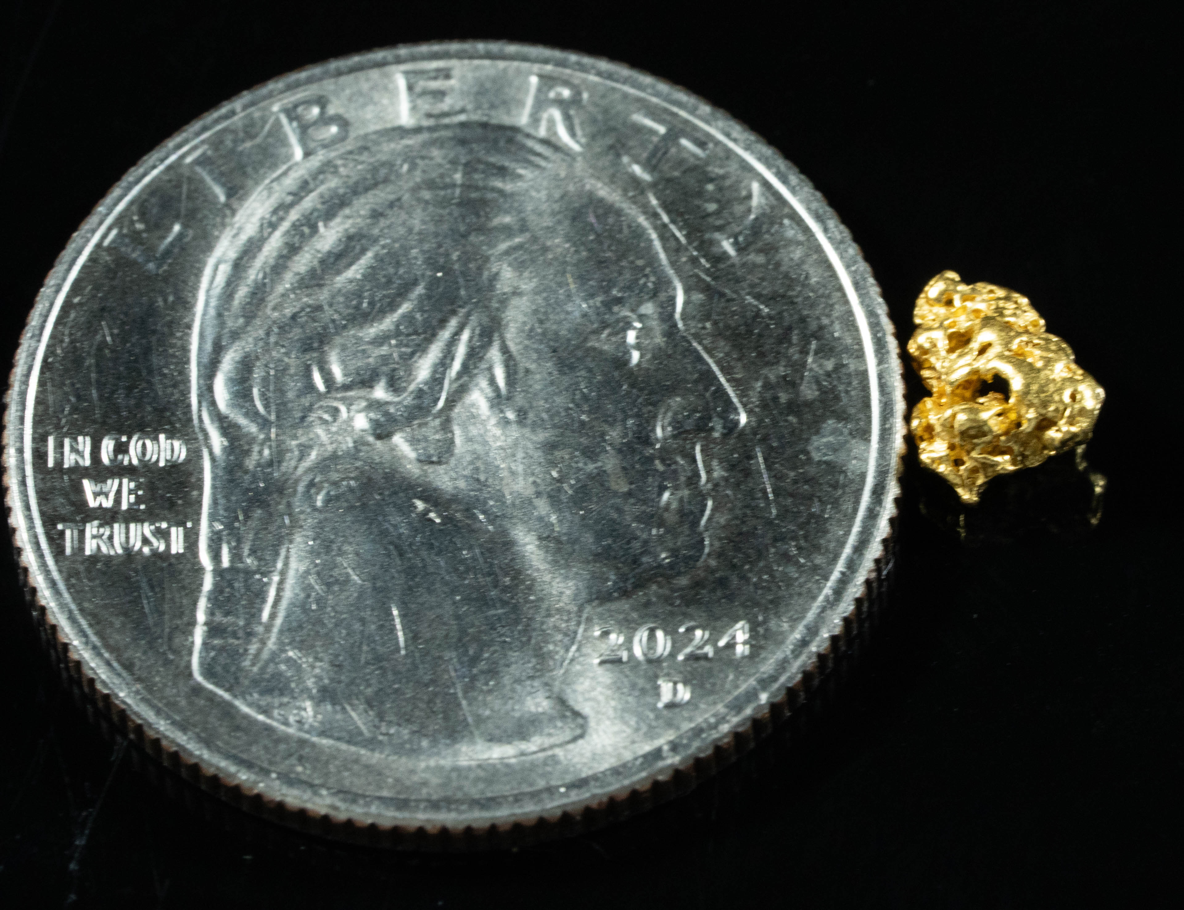 #736 Natural Gold Nugget Australian .42 Grams Genuine