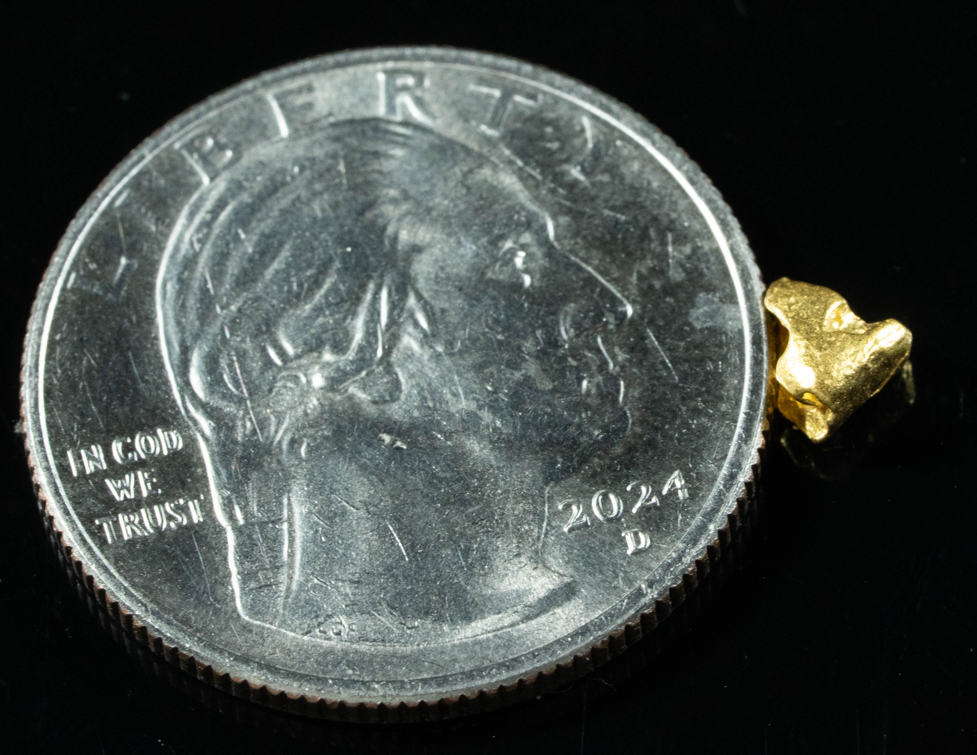 #762 Natural Gold Nugget Australian .39 Grams Genuine