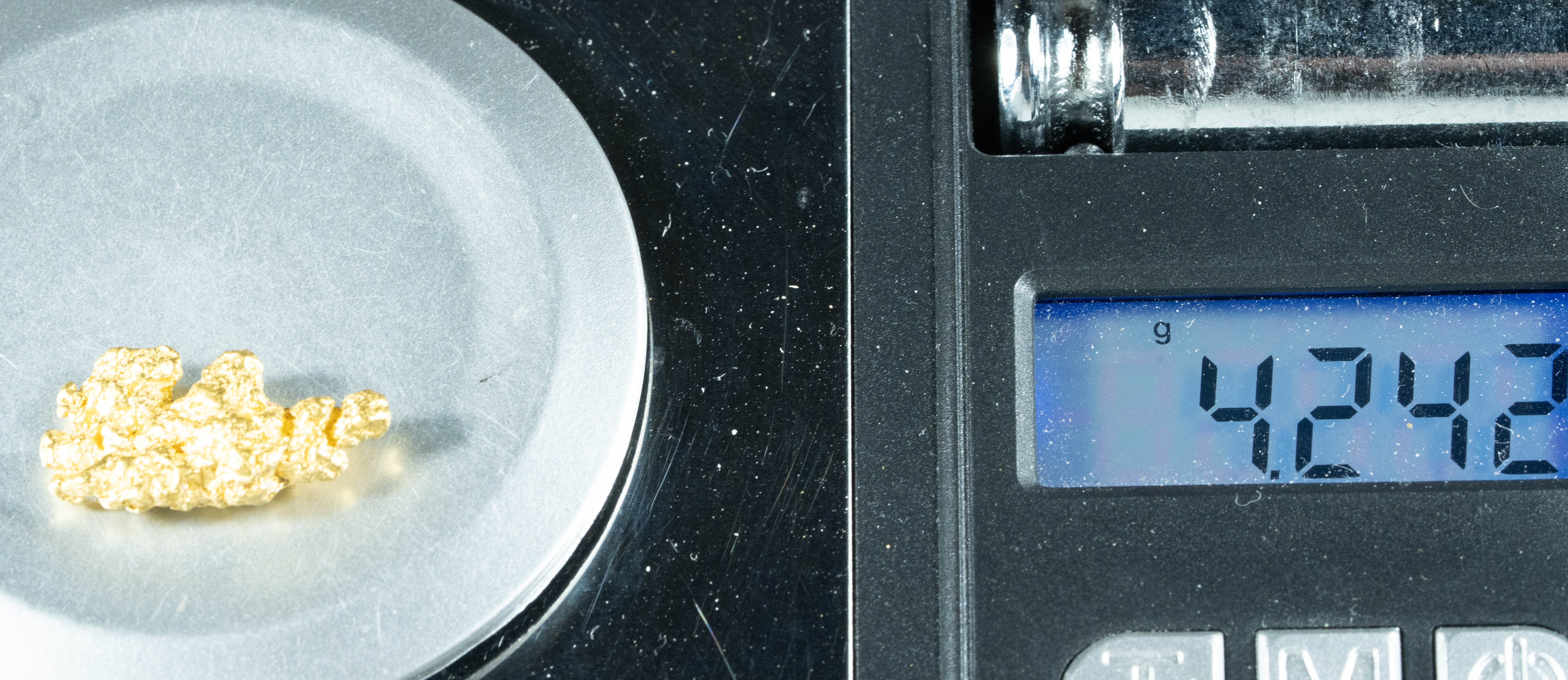 #927 Natural Gold Nugget Australian 4.24 Grams Genuine