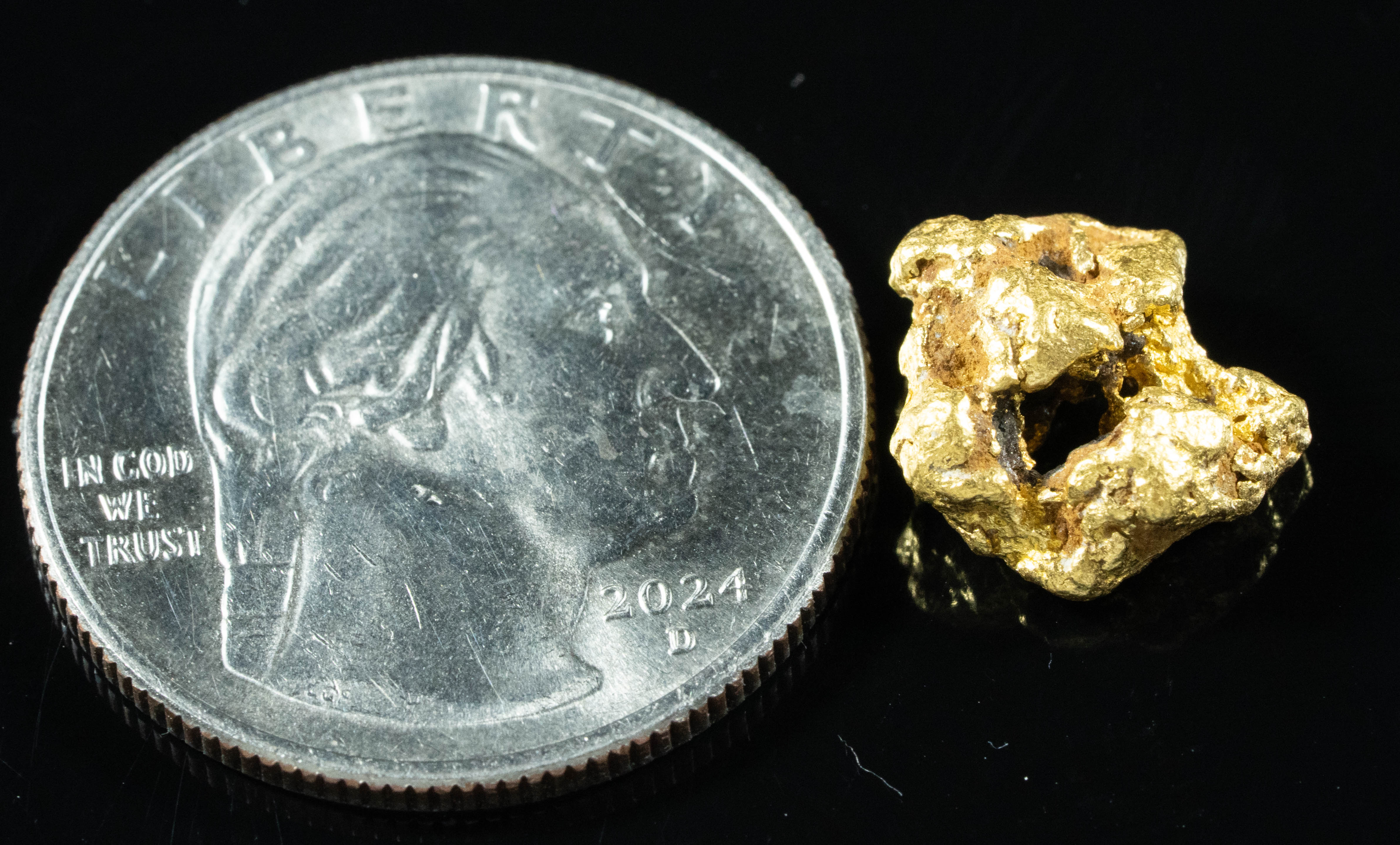 #930 Natural Gold Nugget Australian 3.01 Grams Genuine