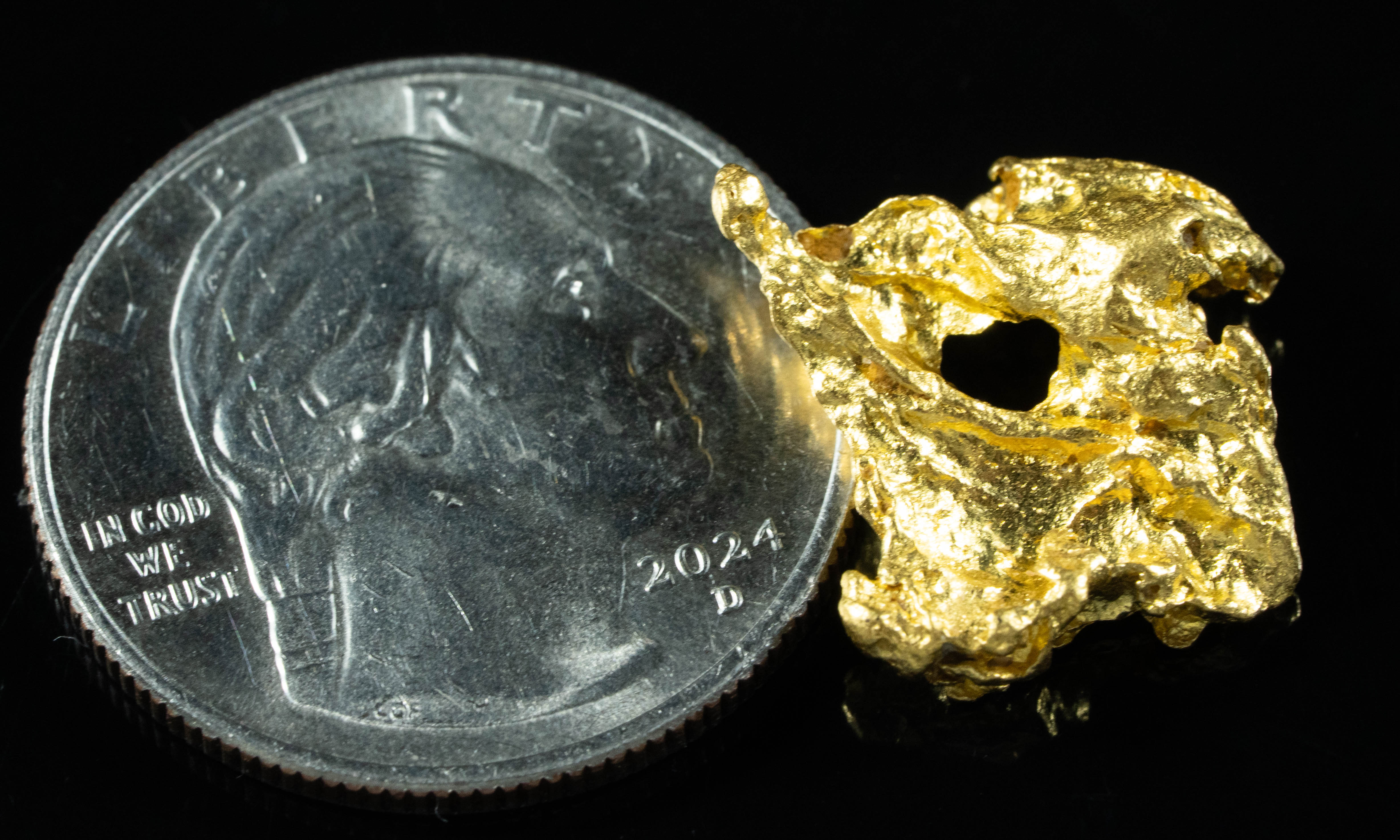 #941 Natural Gold Nugget Australian 4.35 Grams Genuine