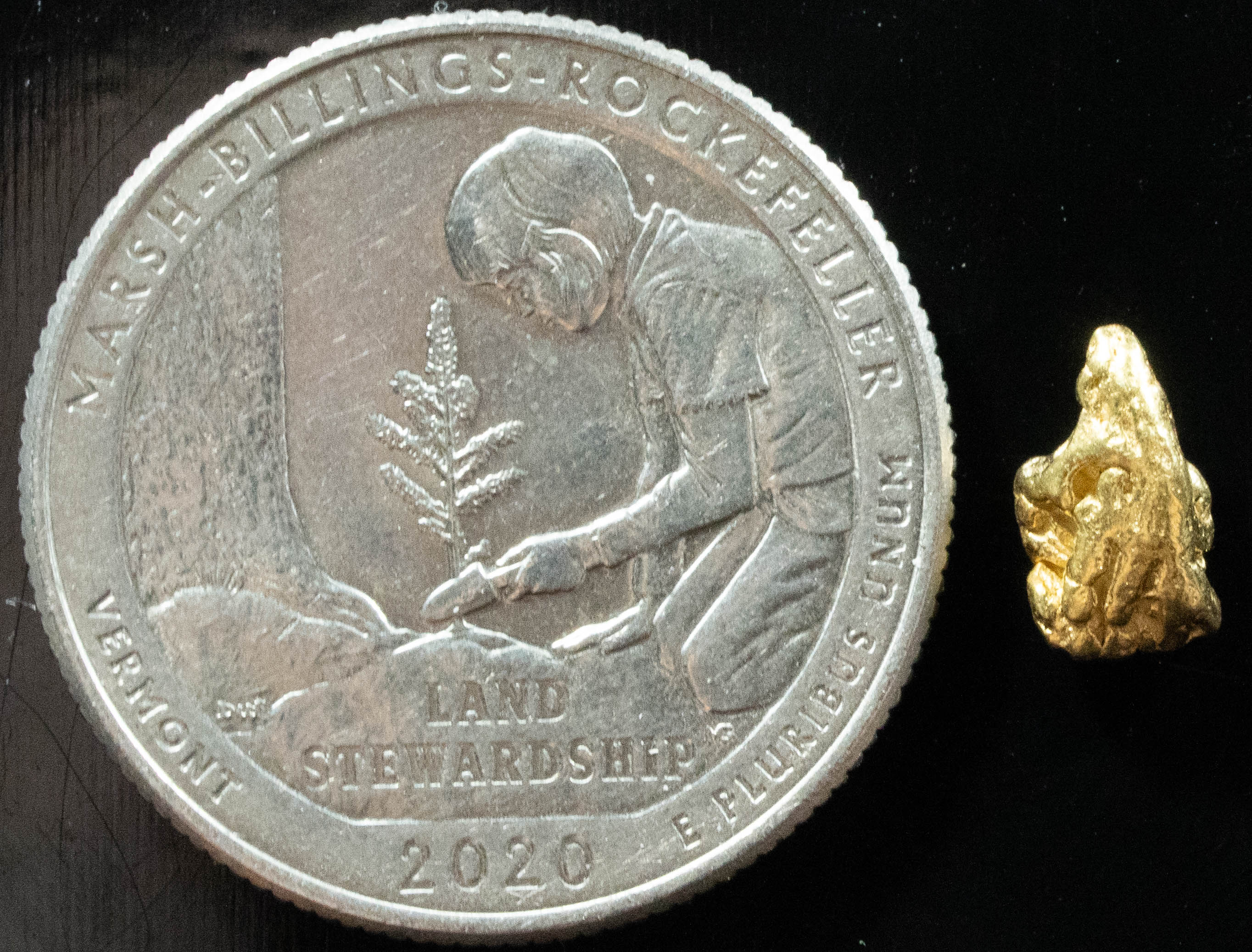 #90 Alaskan BC Natural Gold Nugget .90 Grams Genuine