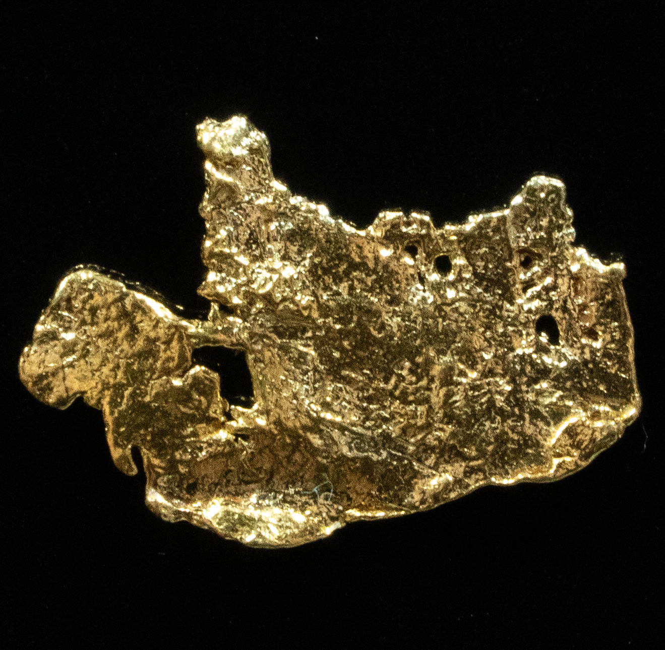 L-2 Exotic Leaf Alaskan BC Natural Gold Nugget .419 Grams Genuine