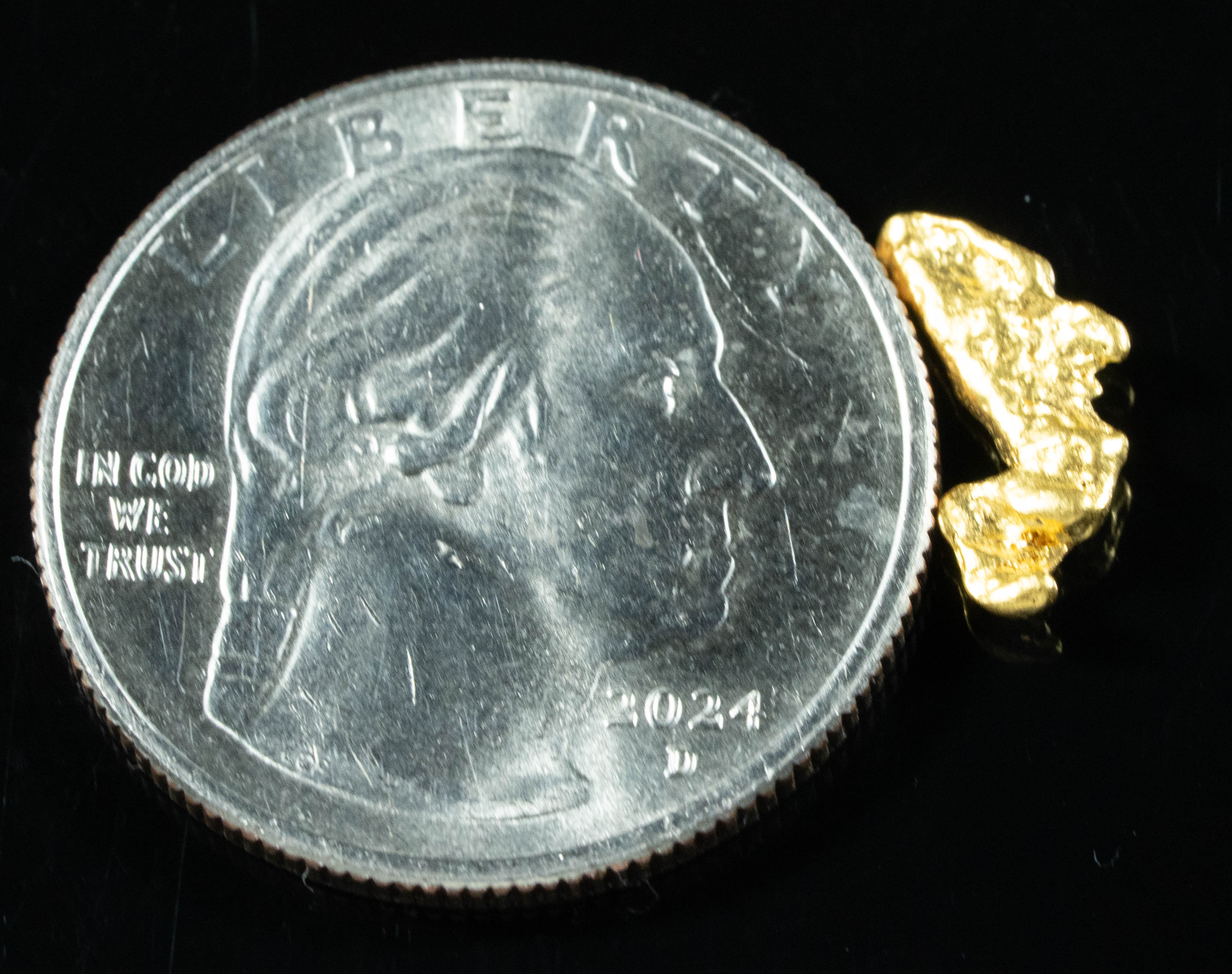 #786 Natural Gold Nugget Australian .72 Grams Genuine