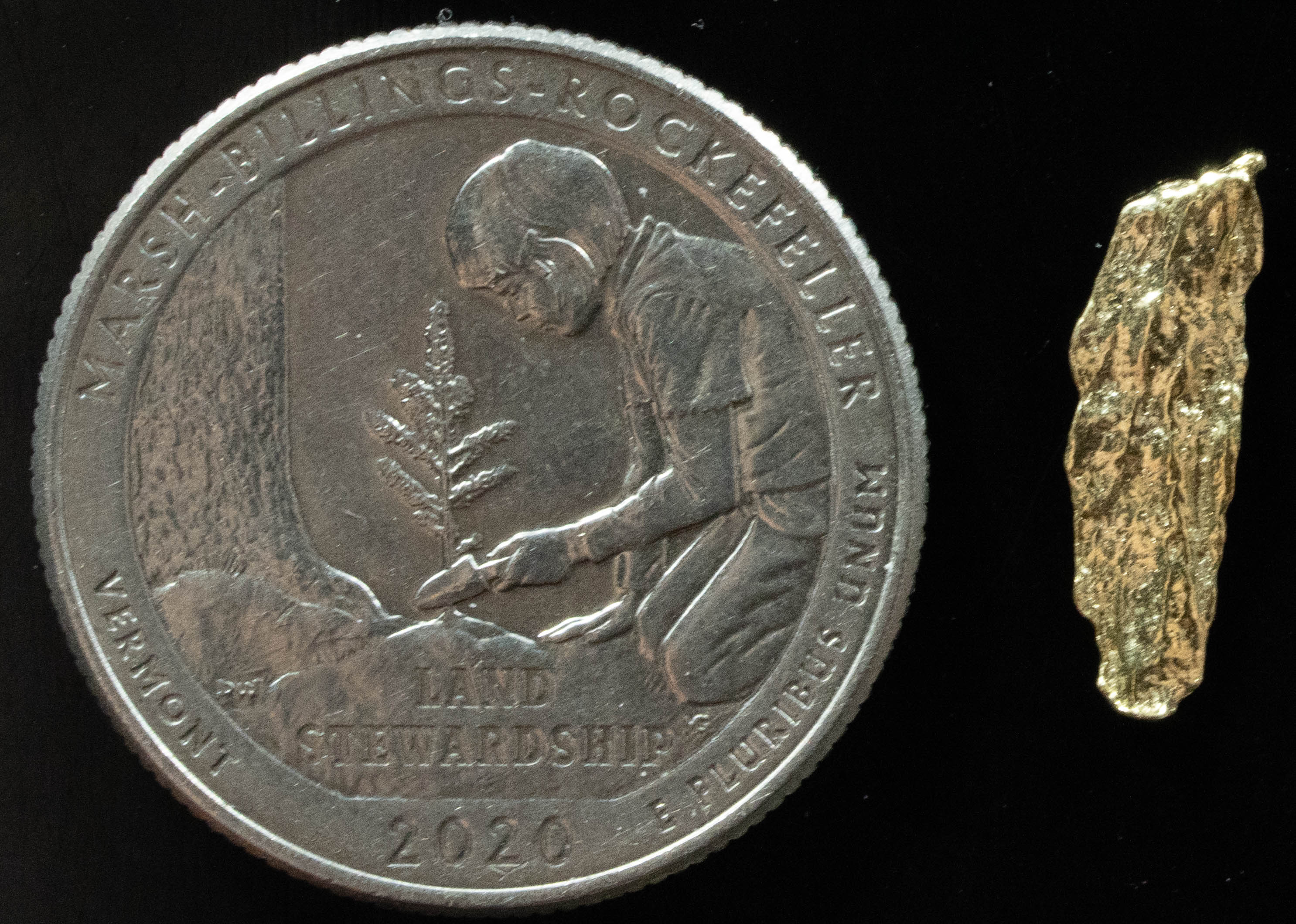 L-15 Exotic Leaf Alaskan BC Natural Gold Nugget .51 Grams Genuine