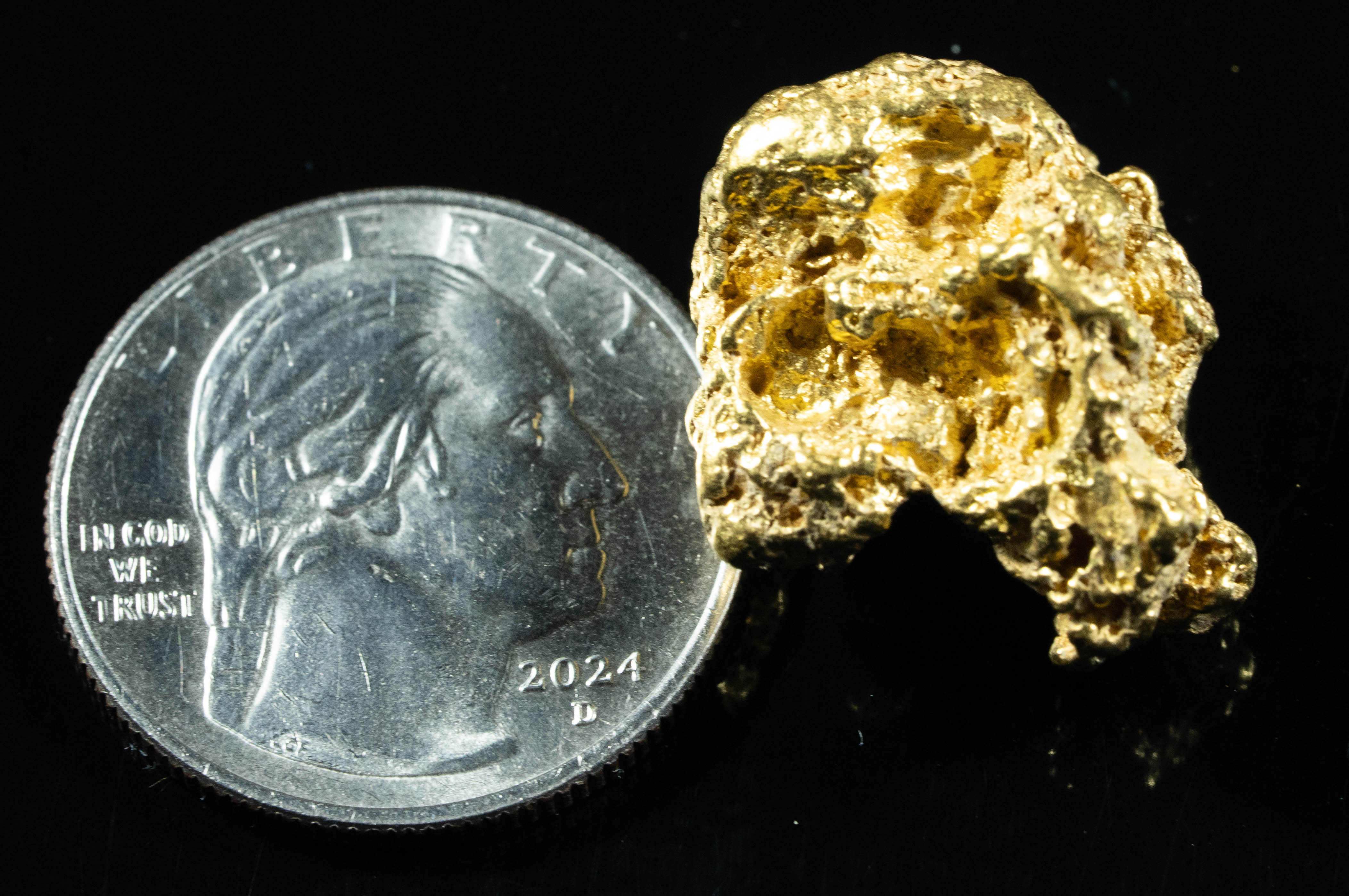 #1128 Natural Gold Nugget Australian 19.67 Grams Genuine