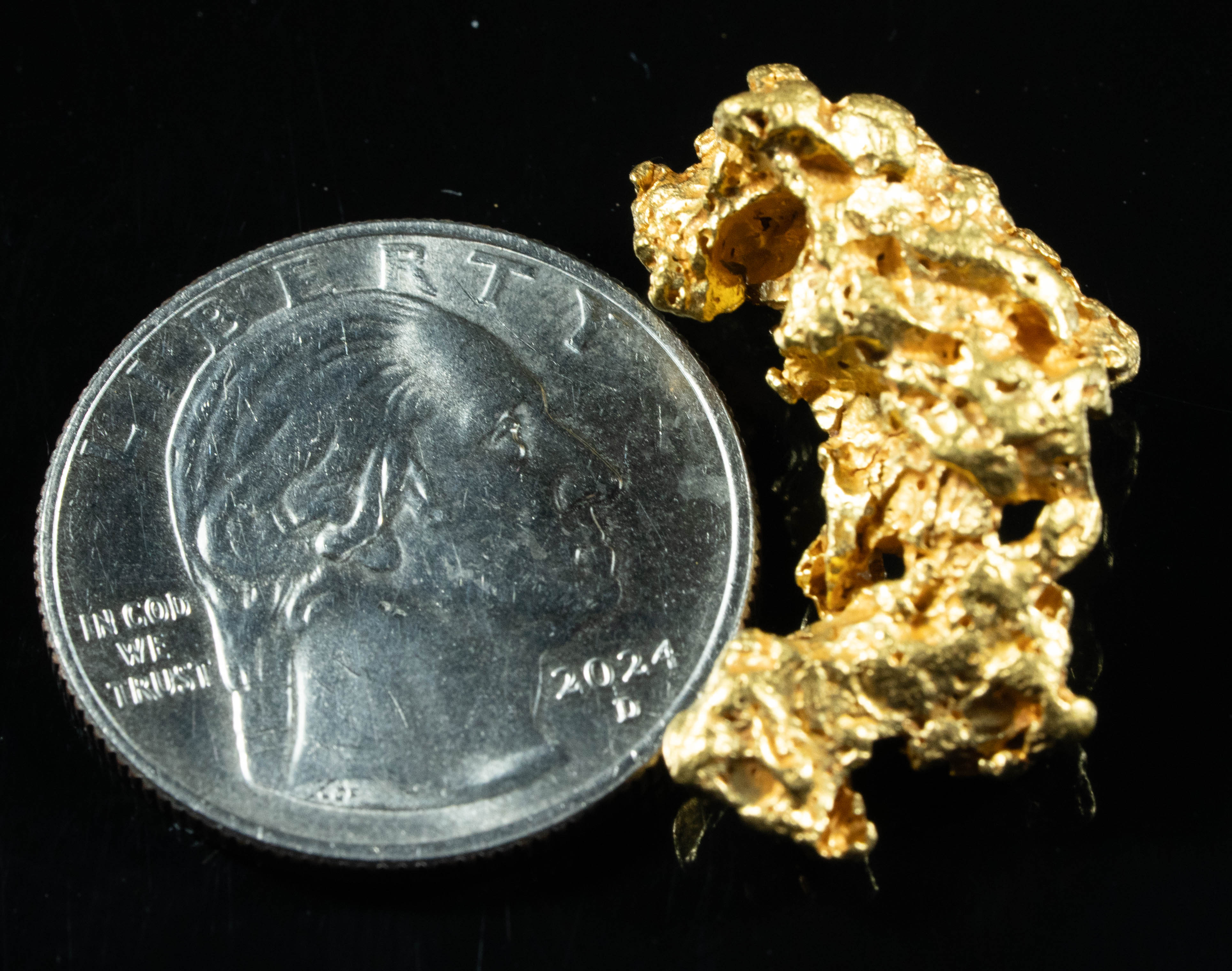 #1129 Natural Gold Nugget Australian 13.73 Grams Genuine