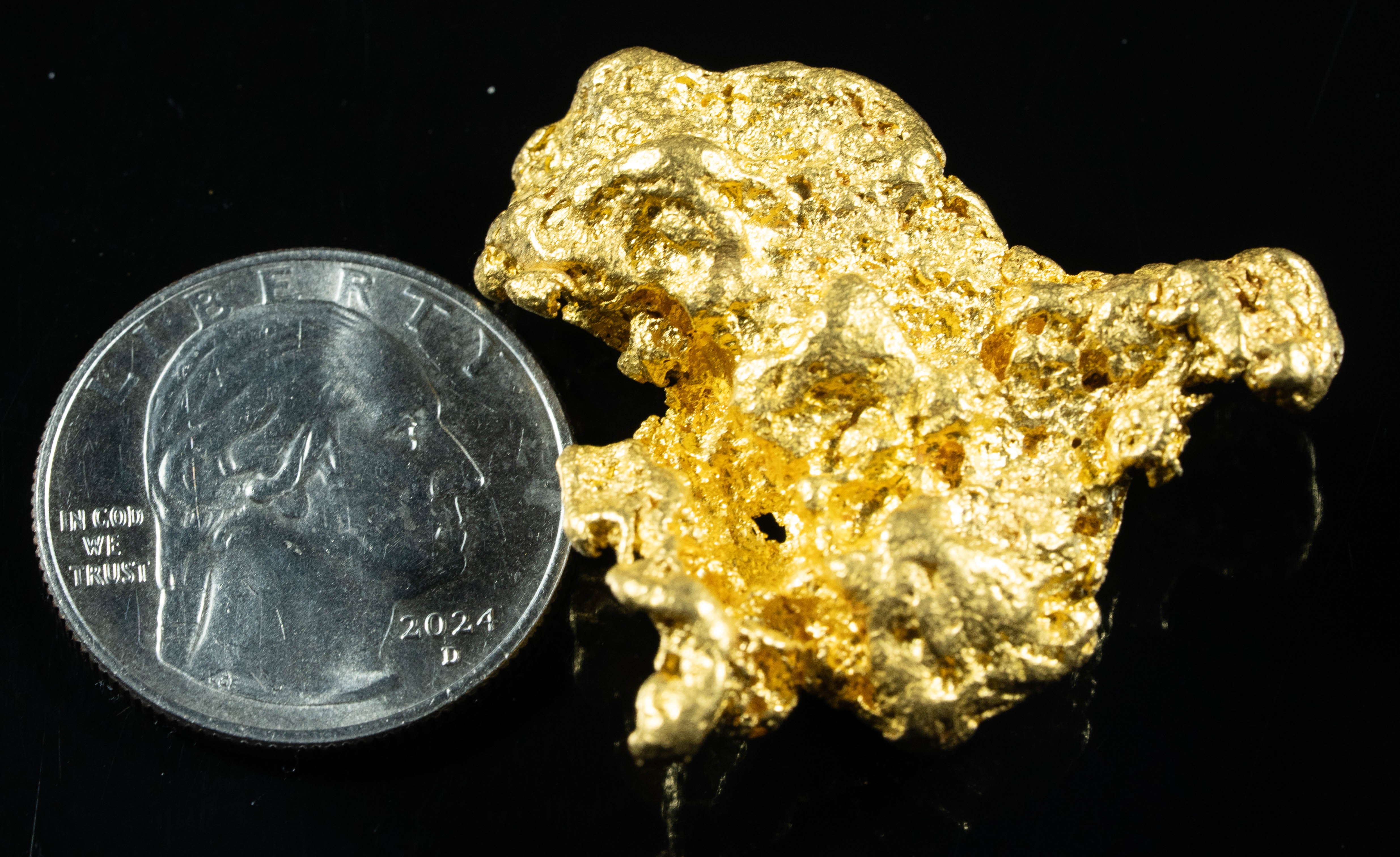 #1206 Natural Gold Nugget Australian 47.33 Grams Genuine
