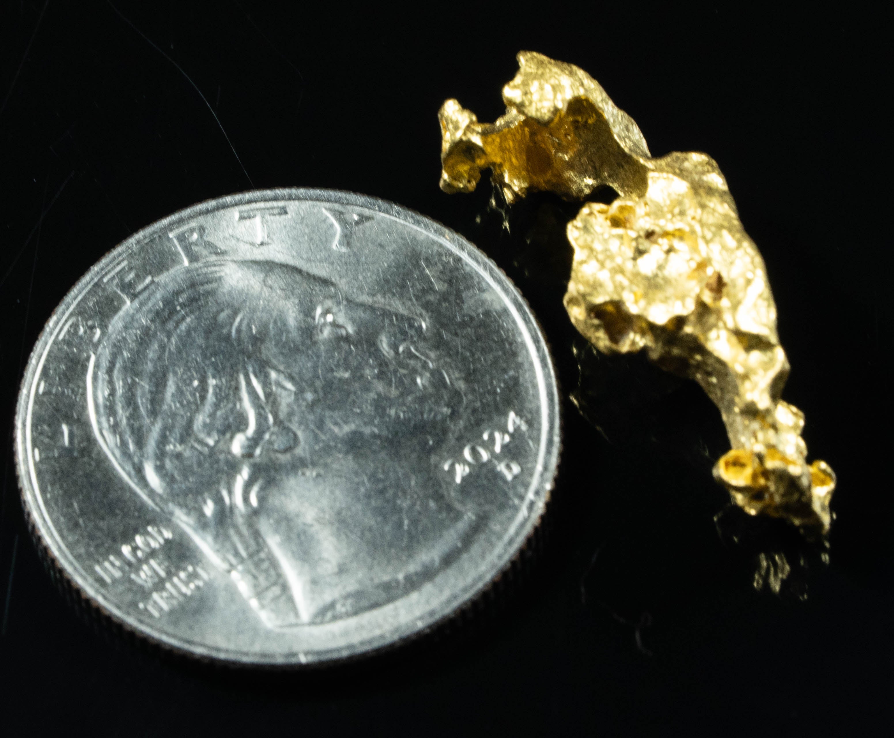 #1185 Natural Gold Nugget Australian 6.38 Grams Genuine