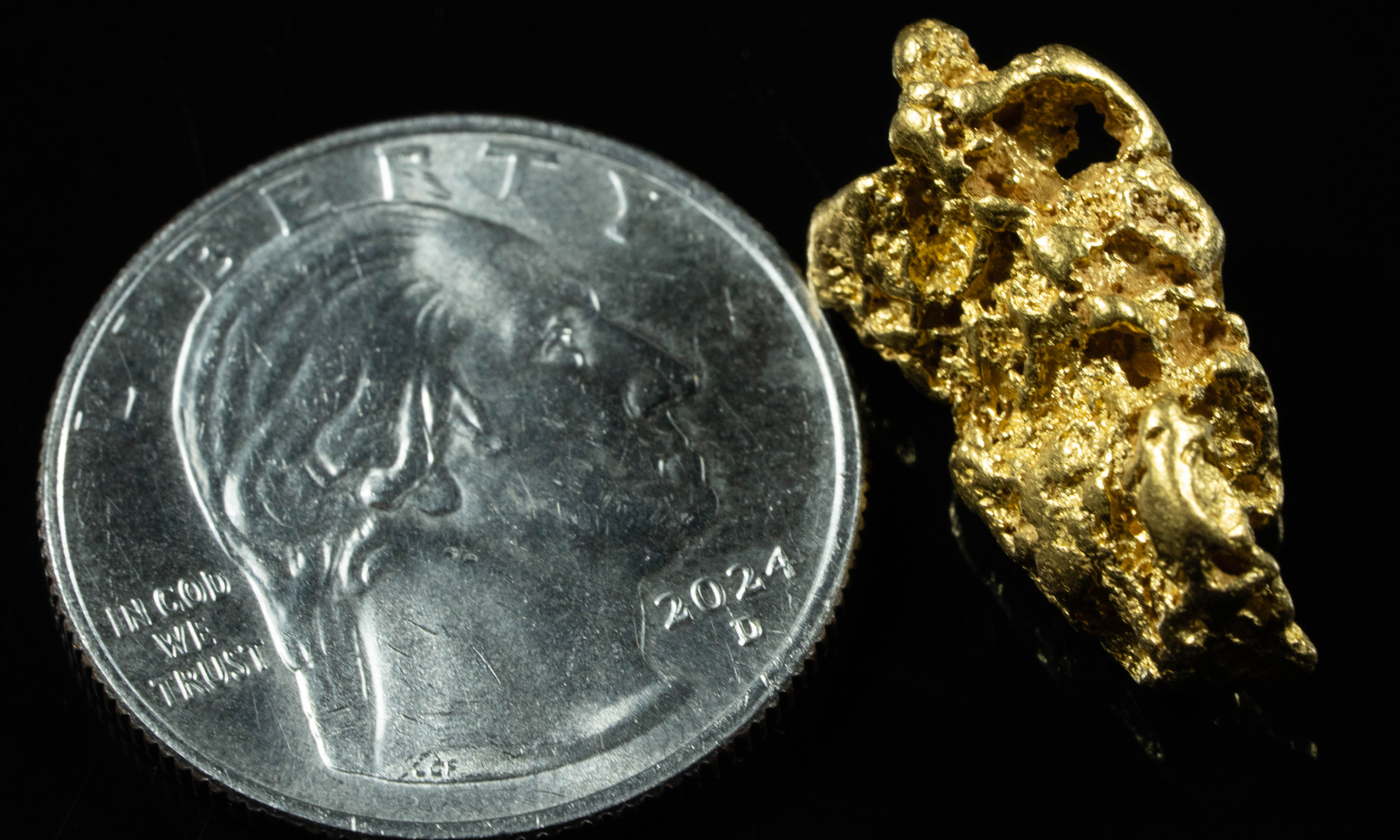 #1186 Natural Gold Nugget Australian 9.48 Grams Genuine