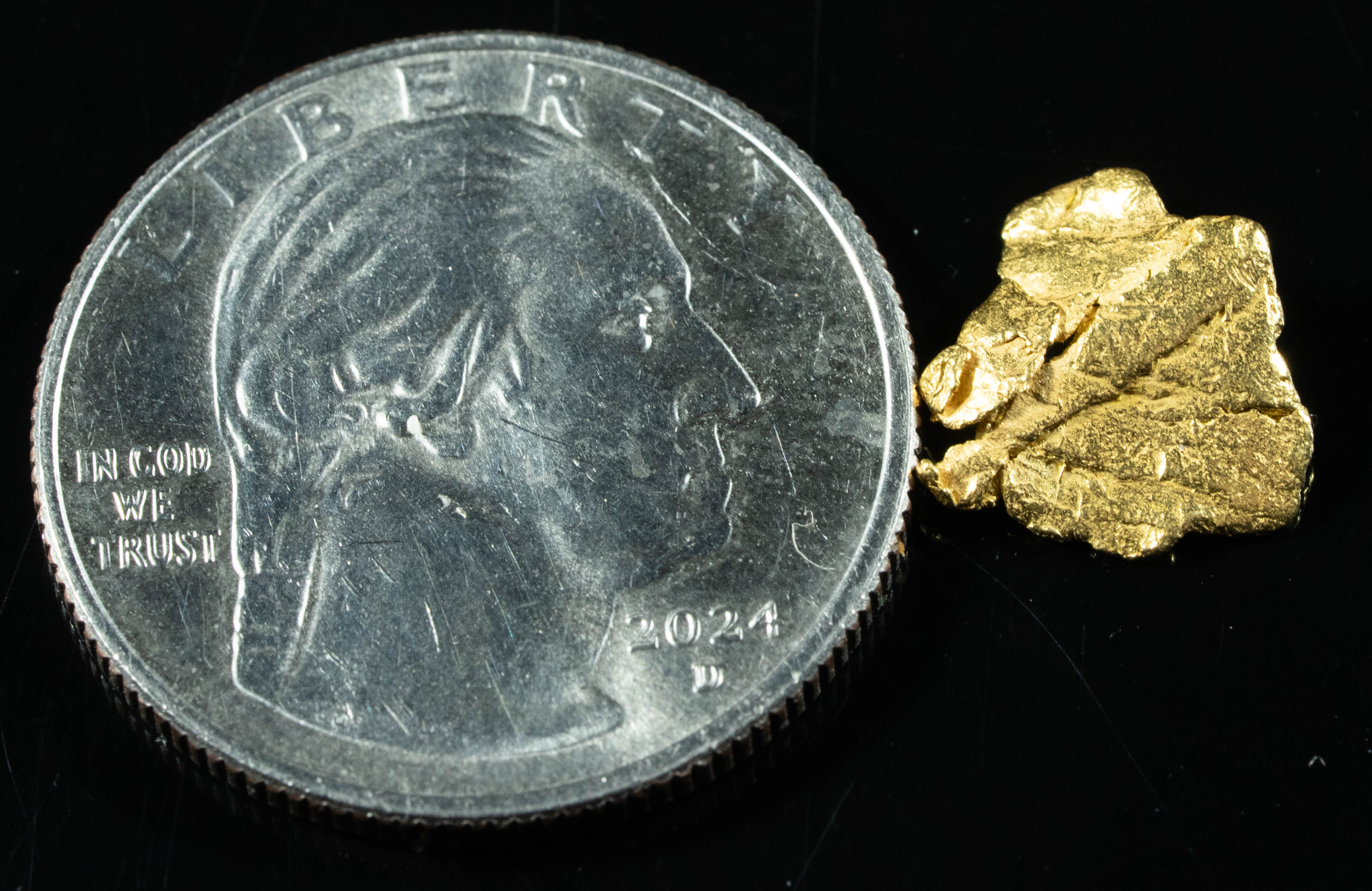 #6 Alaskan BC Leaf Exotic Shaped Gold Nugget .77 Grams