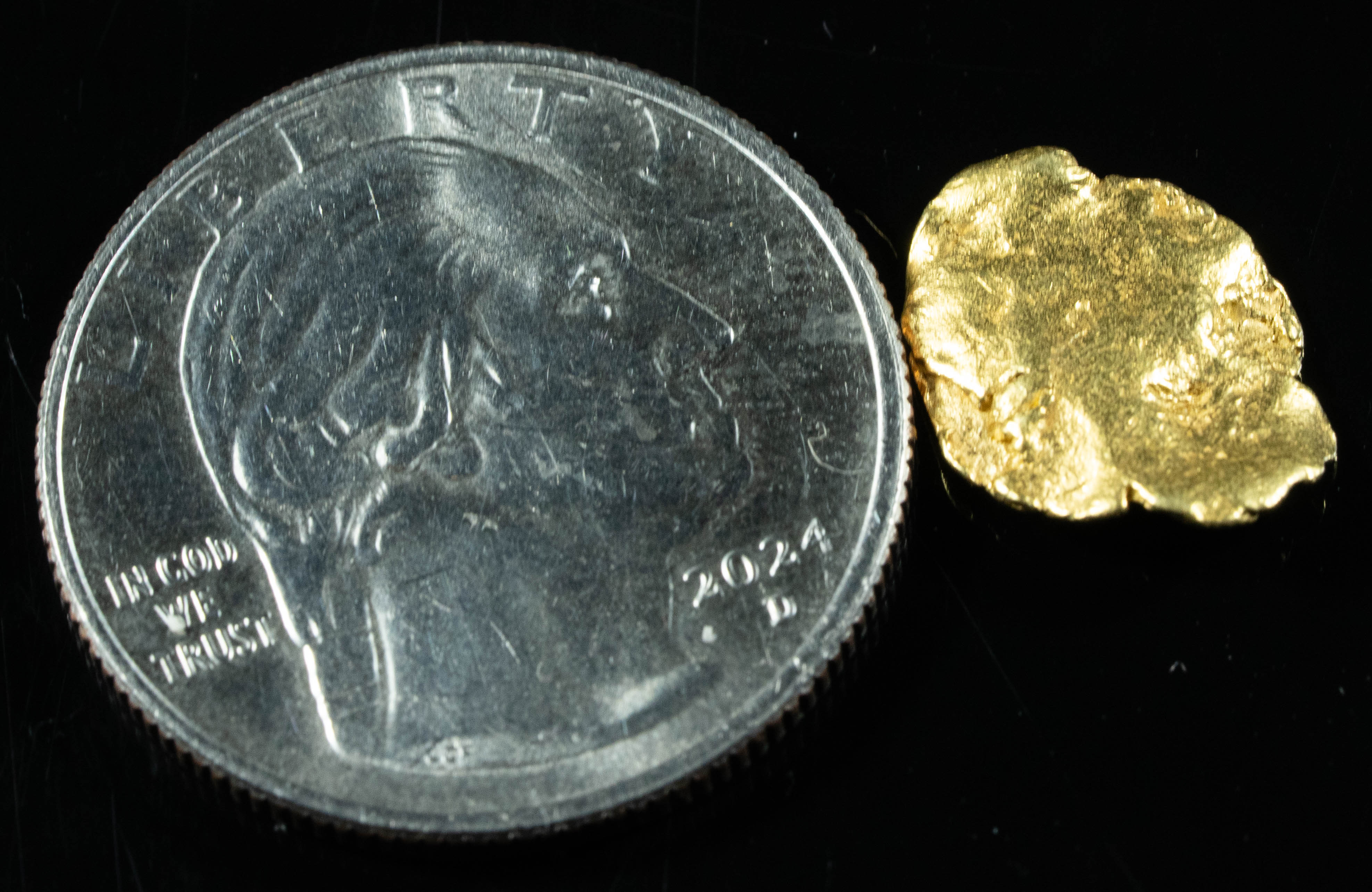 #7 Alaskan BC Leaf Exotic Shaped Gold Nugget 1.04 Grams