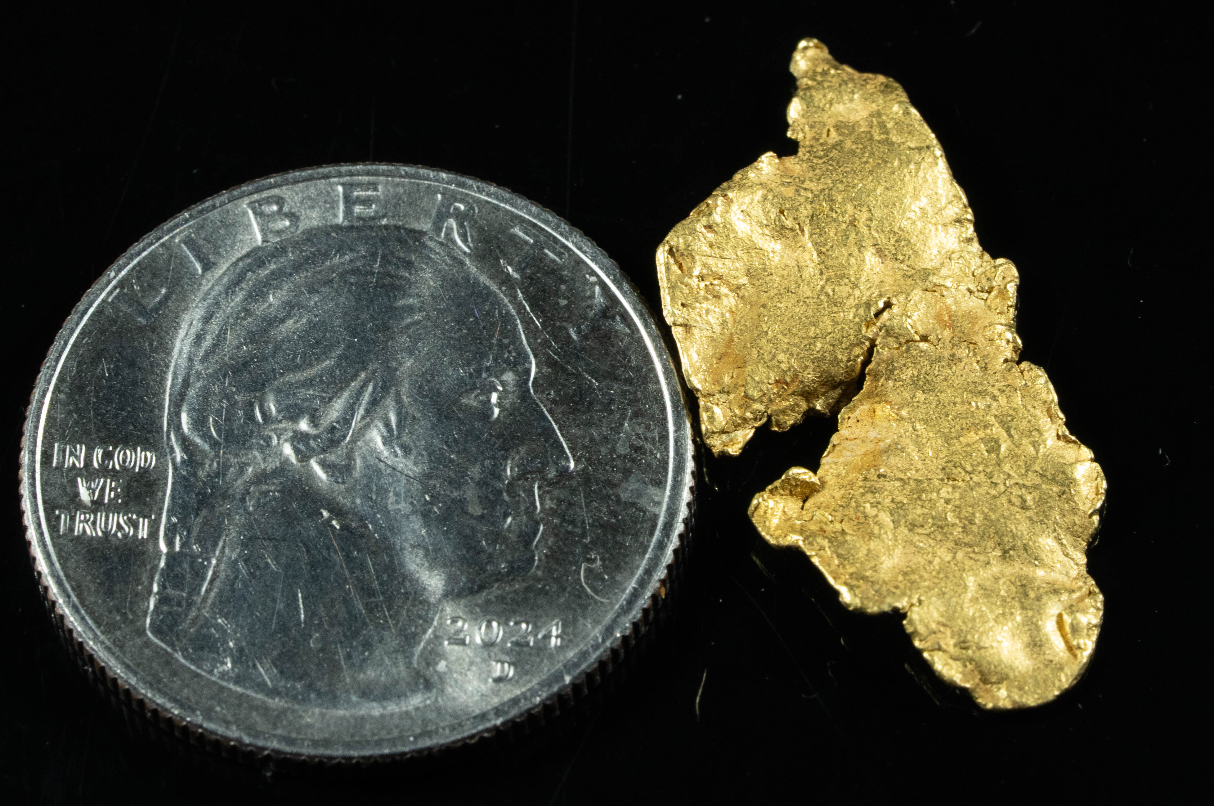 #9 Alaskan BC Leaf Exotic Shaped Gold Nugget 1.85 Grams