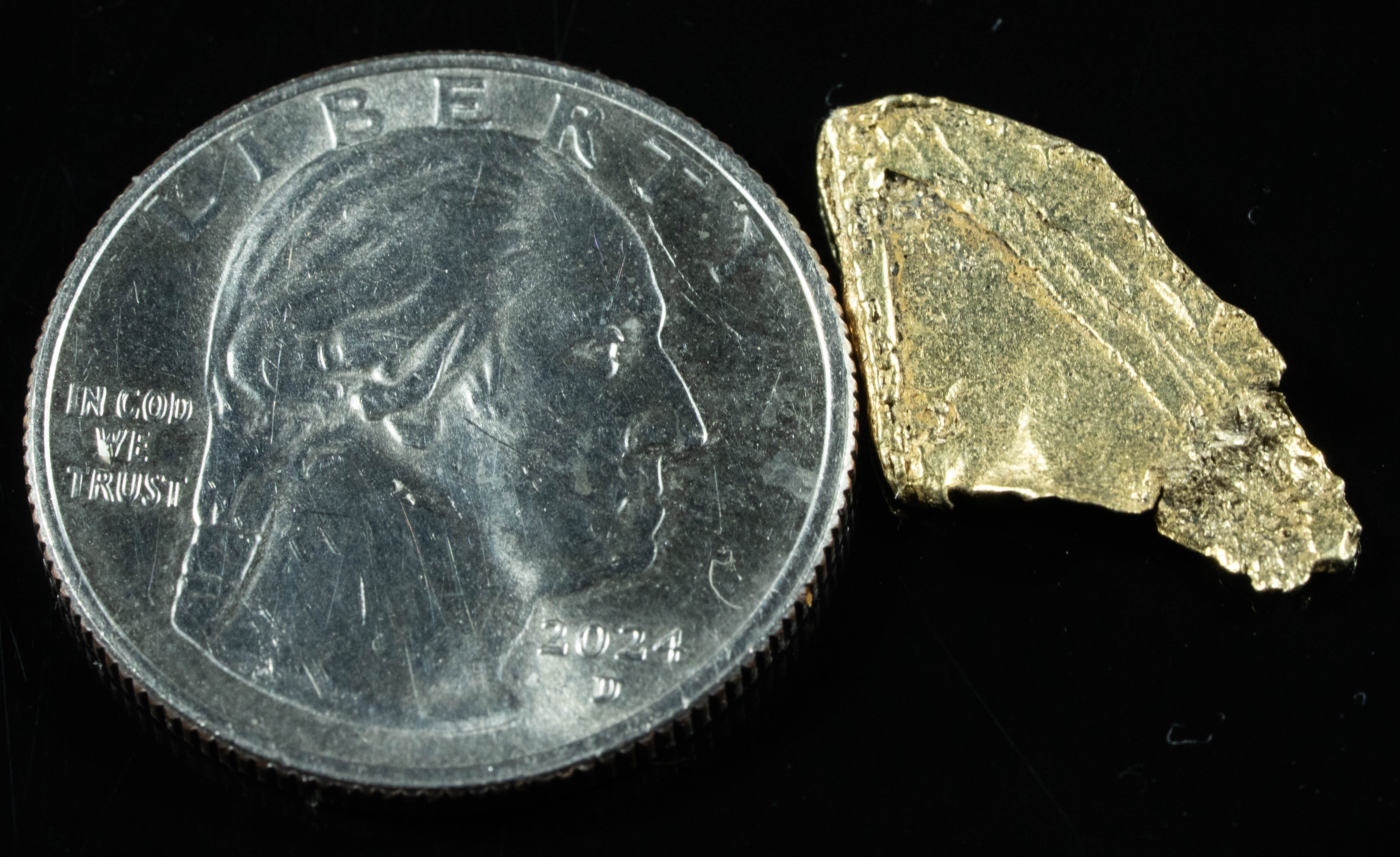 #10 Alaskan BC Leaf Exotic Shaped Gold Nugget 1.03 Grams