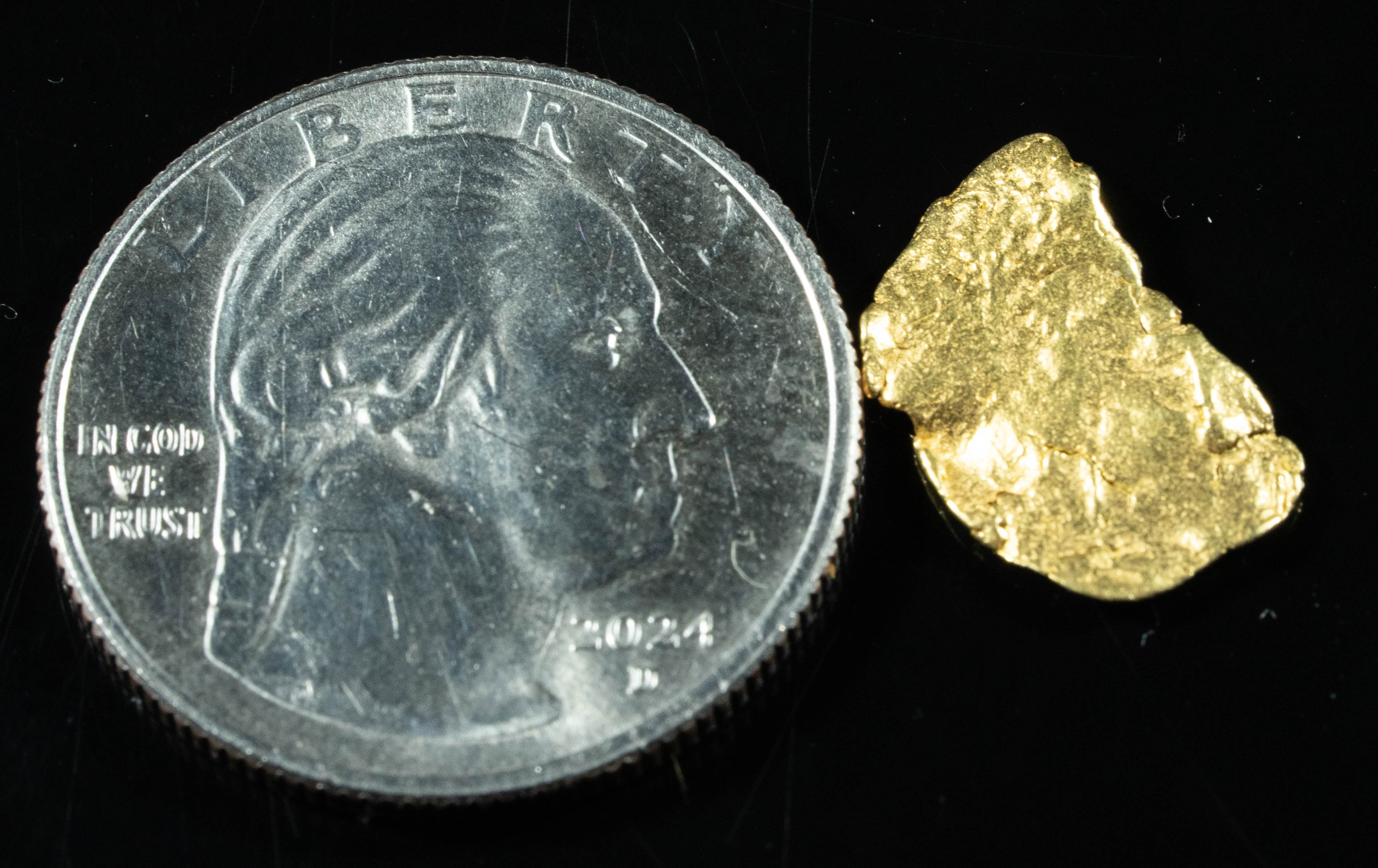 #11 Alaskan BC Leaf Exotic Shaped Gold Nugget .80 Grams