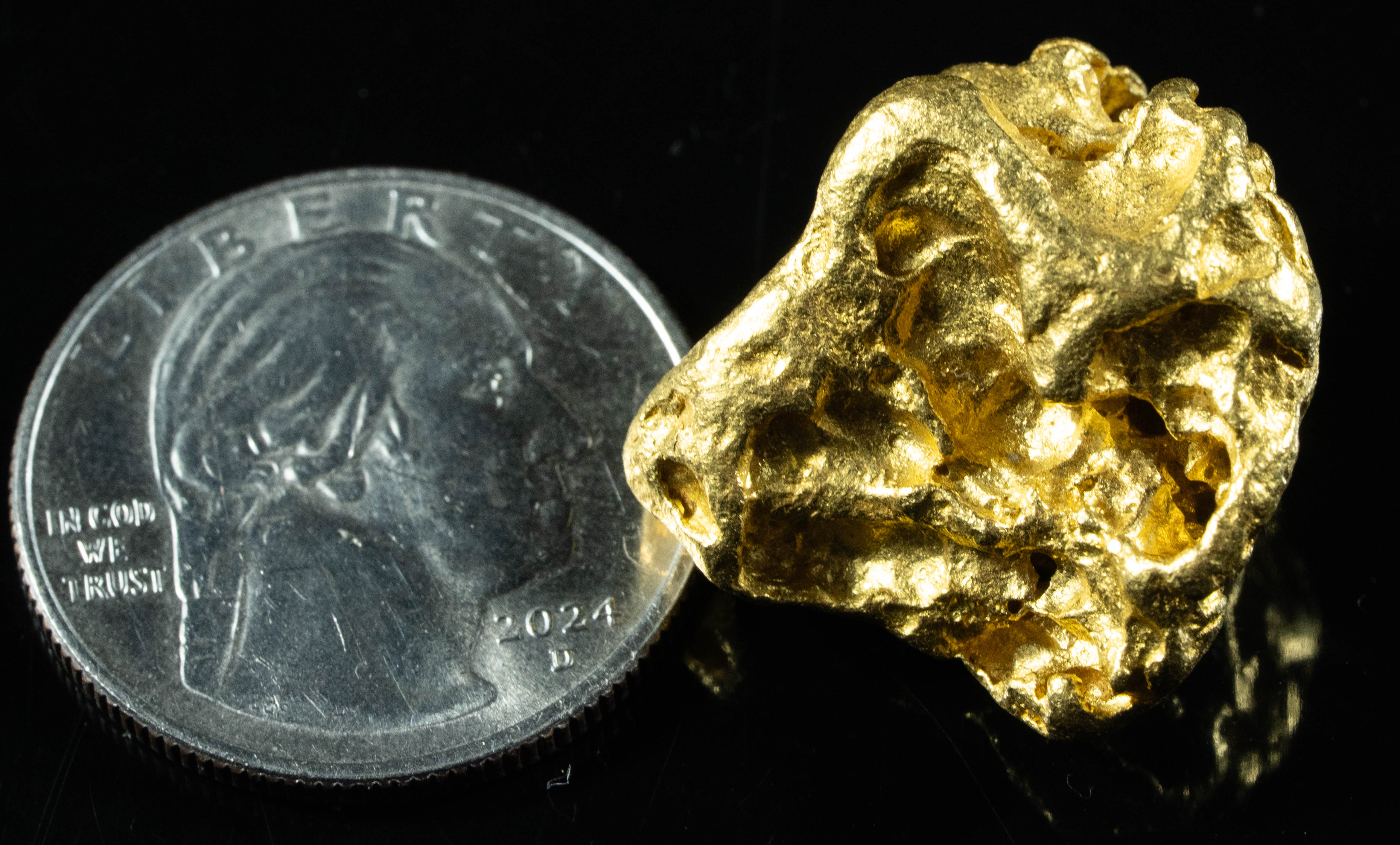 #1209 Natural Gold Nugget Australian 30.61 Grams Genuine