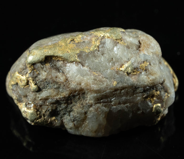 QN-49 "Alaskan BC Gold Nuggets with Quartz" Genuine 9.53 Grams