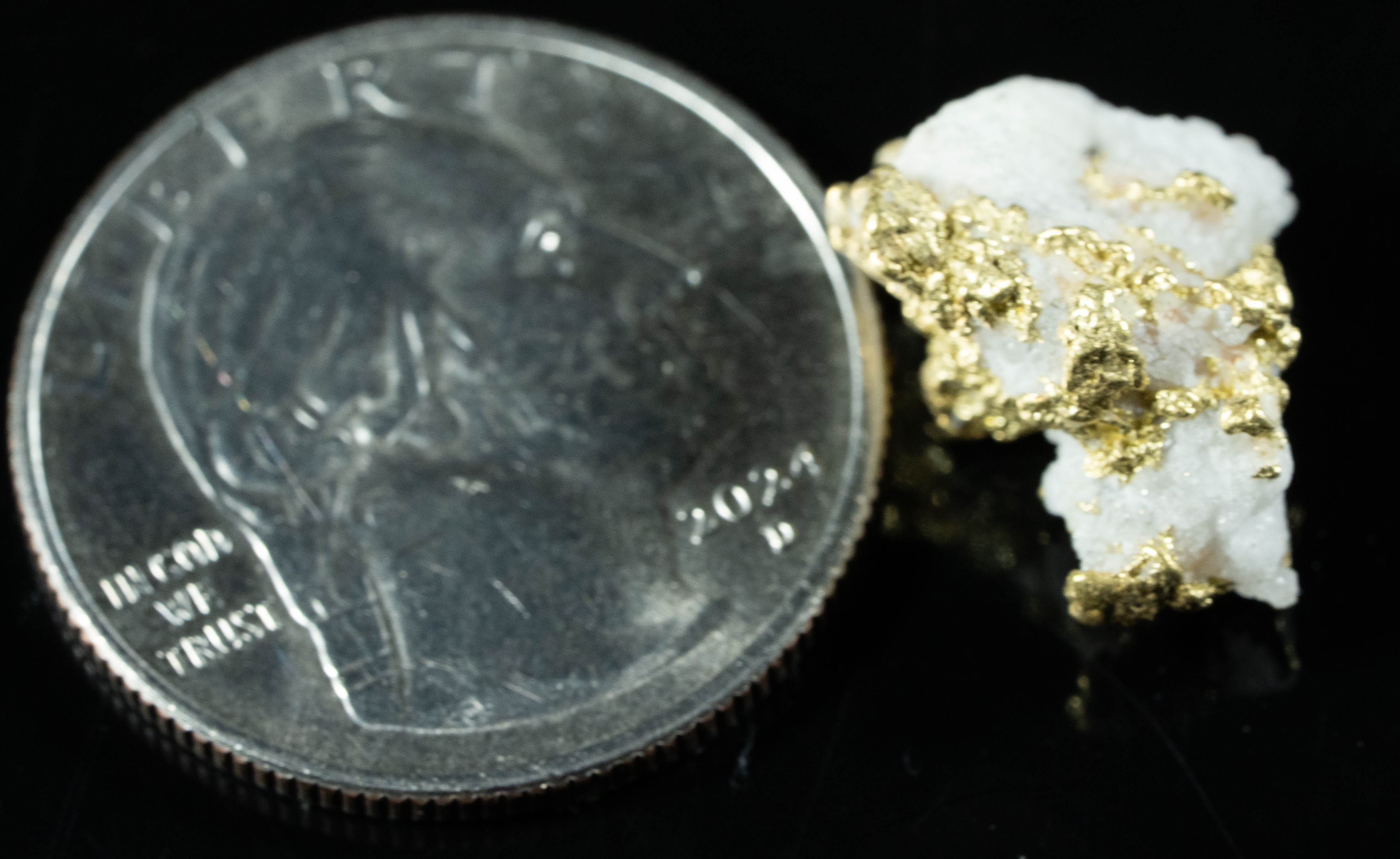 QN-52 "Alaskan BC Gold Nuggets with Quartz" Genuine 3.17 Grams