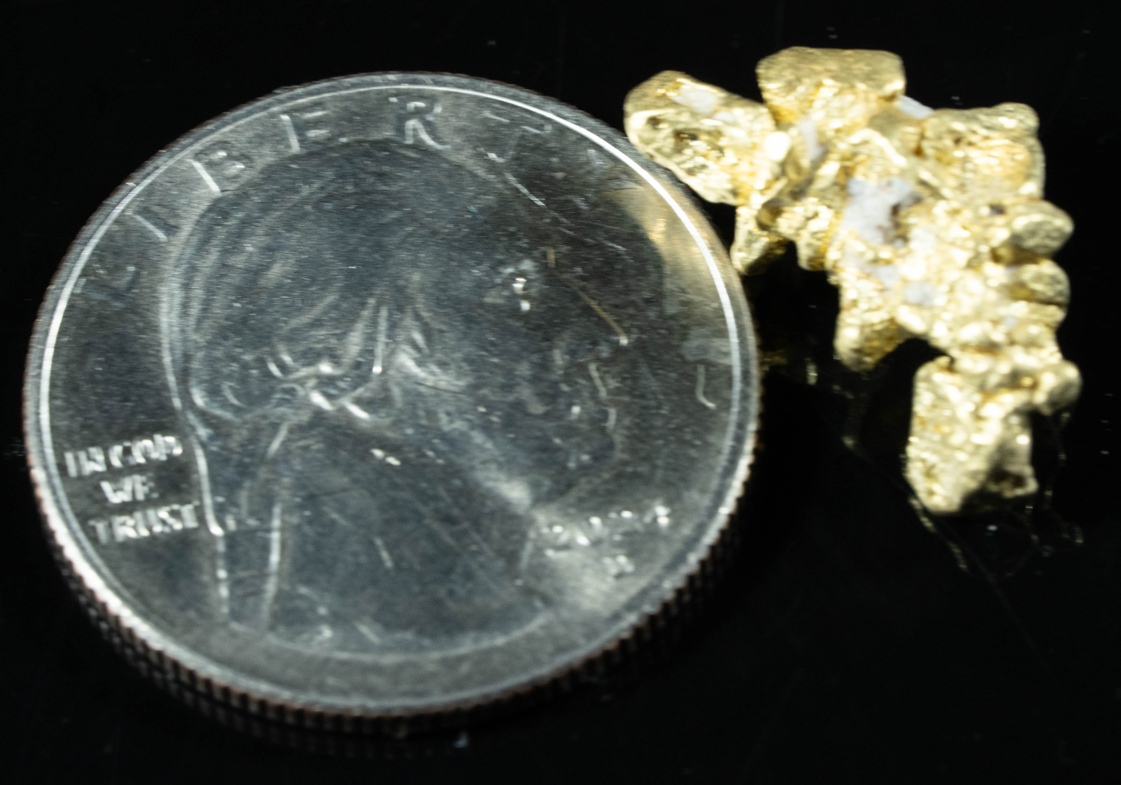 QN-56 "Alaskan BC Gold Nuggets with Quartz" Genuine 4.63 Grams