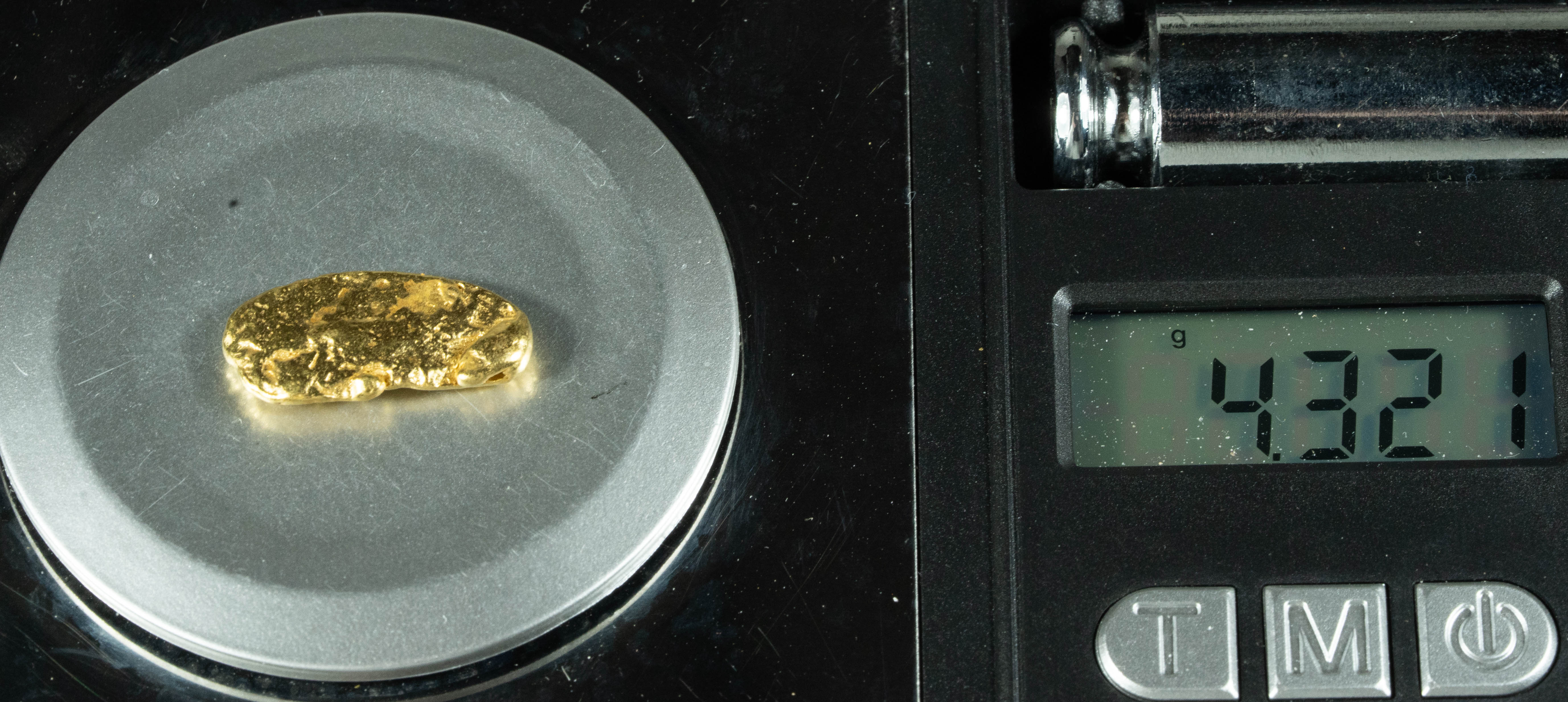 #207 Alaskan BC Natural Gold Nugget 4.32 Grams Genuine