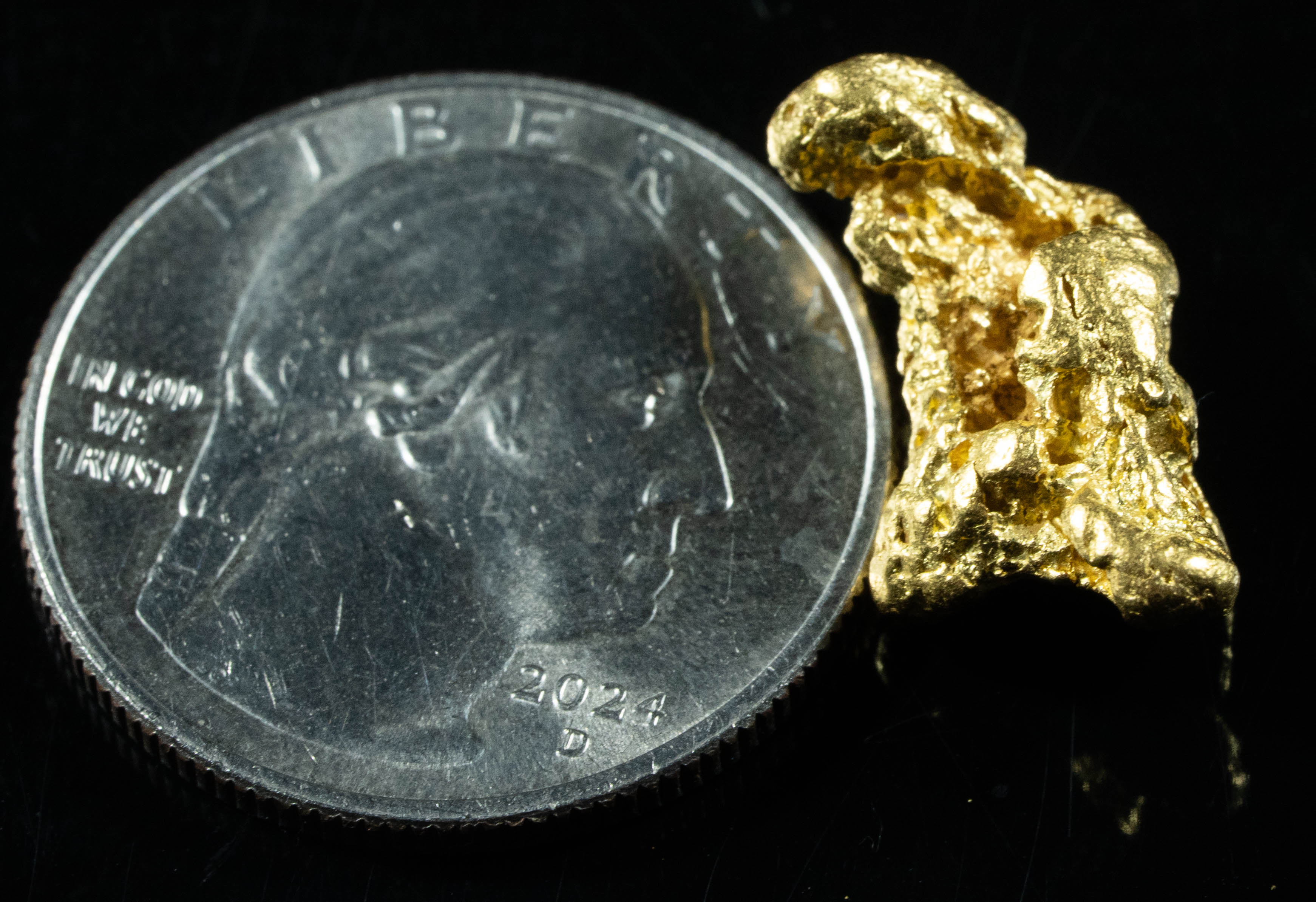 #1100 Natural Gold Nugget Australian 7.31 Grams Genuine