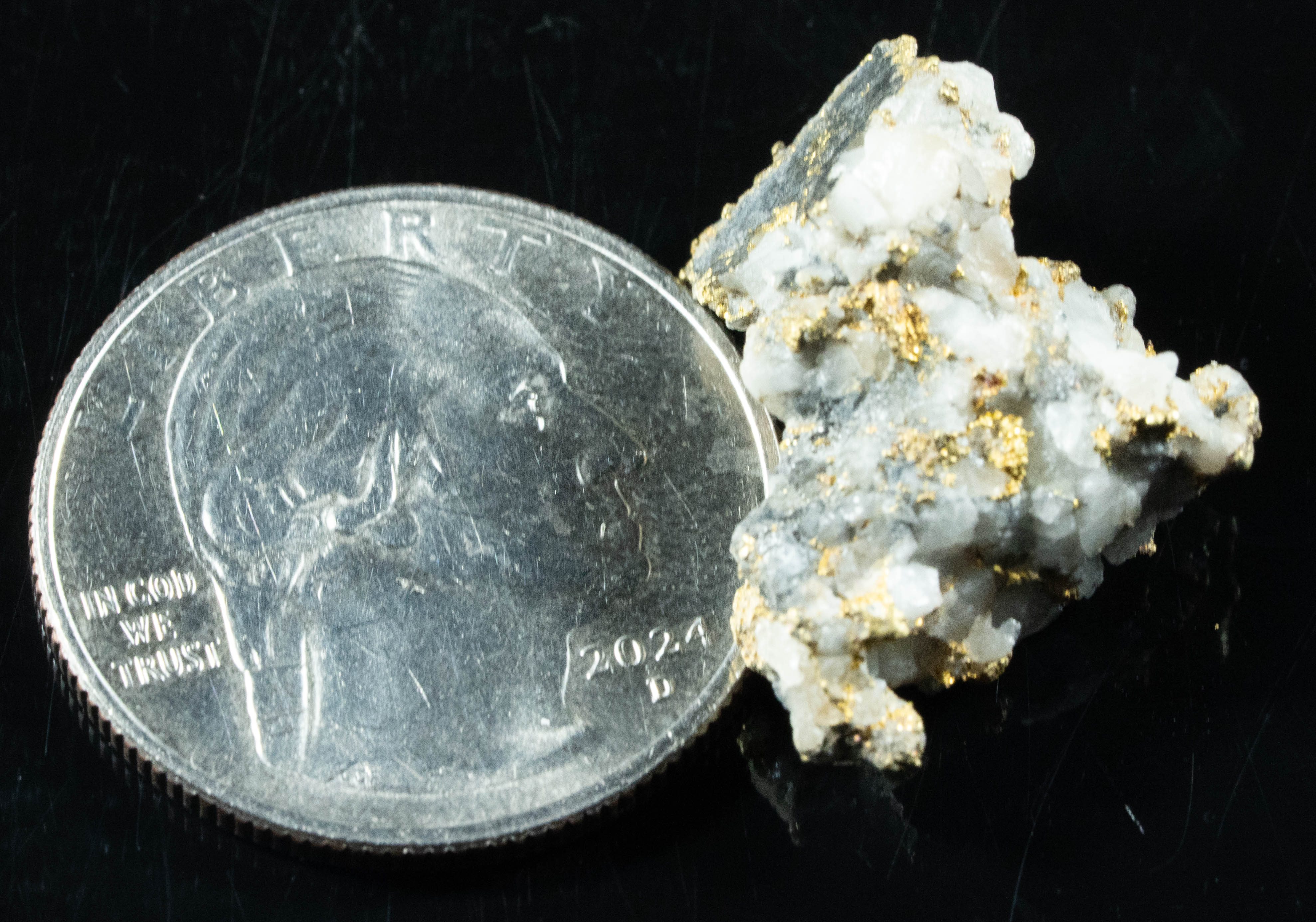 #K-1 Crystalline Gold Nugget Specimen 6.65 Grams Oriental Mine Sierra County California Rare