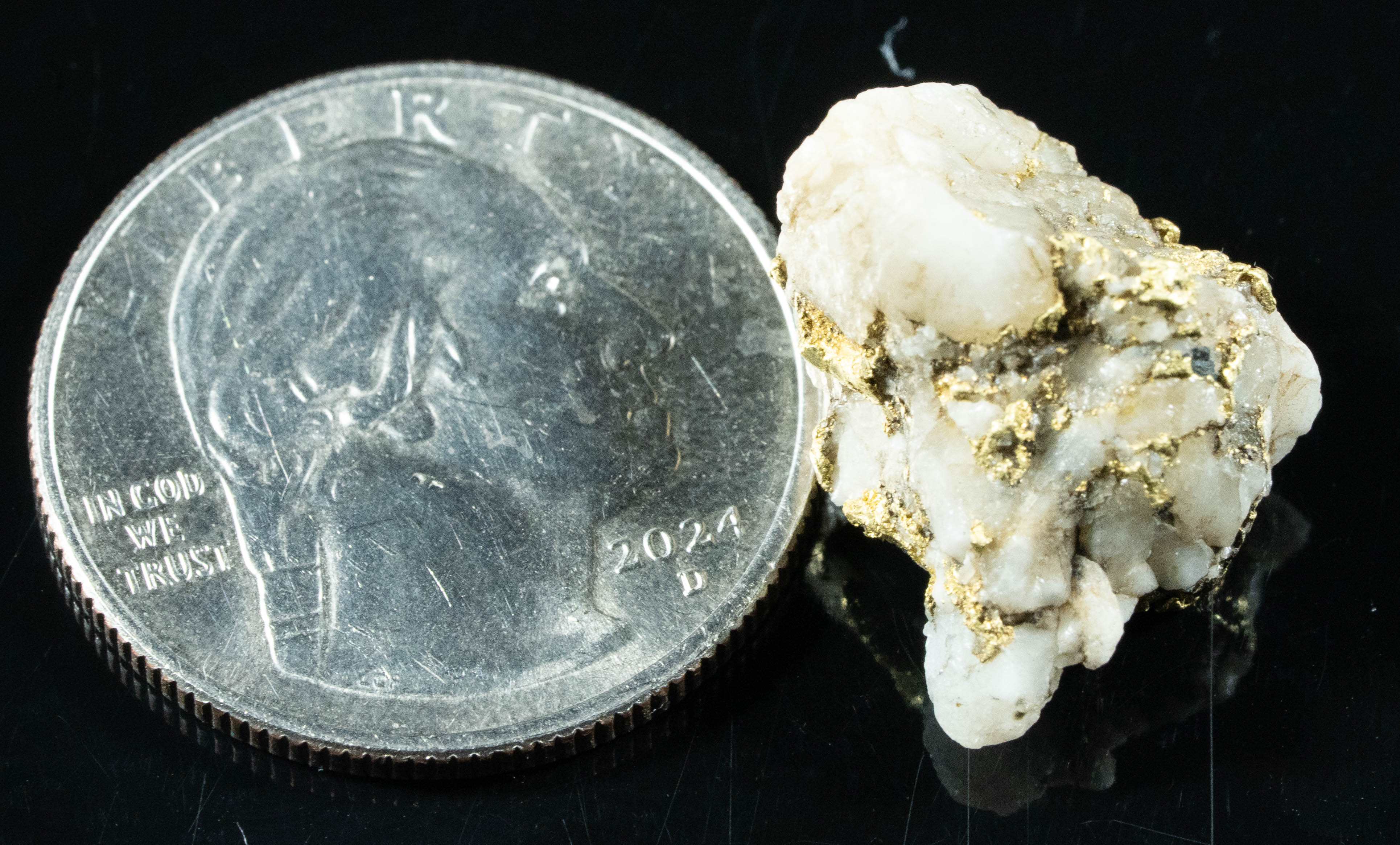 #K-4 Crystalline Gold Nugget Specimen 6.43 Grams Oriental Mine Sierra County California Rare