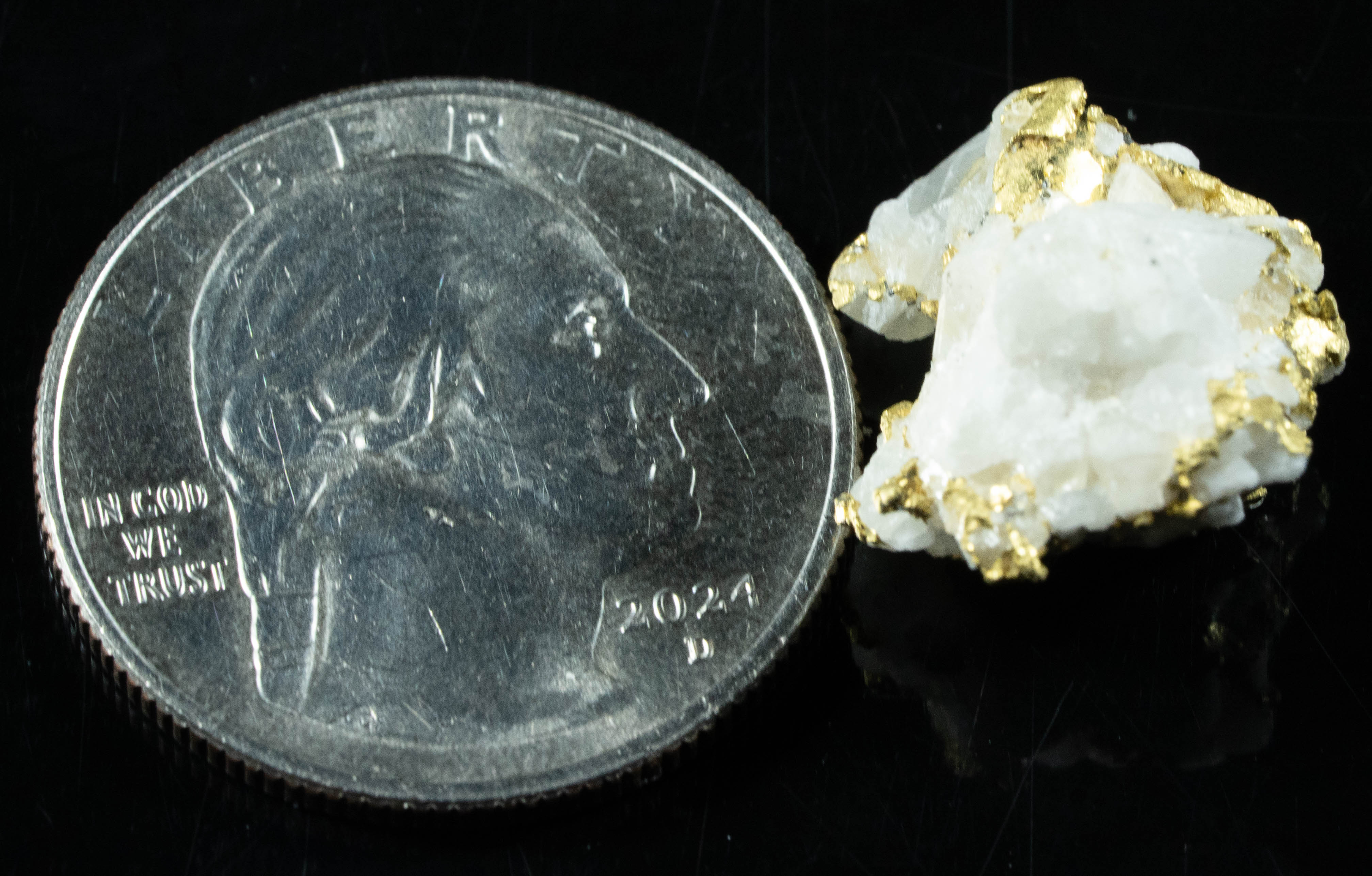 #K-7 Crystalline Gold Nugget Specimen 3.97 Grams Oriental Mine Sierra County California Rare